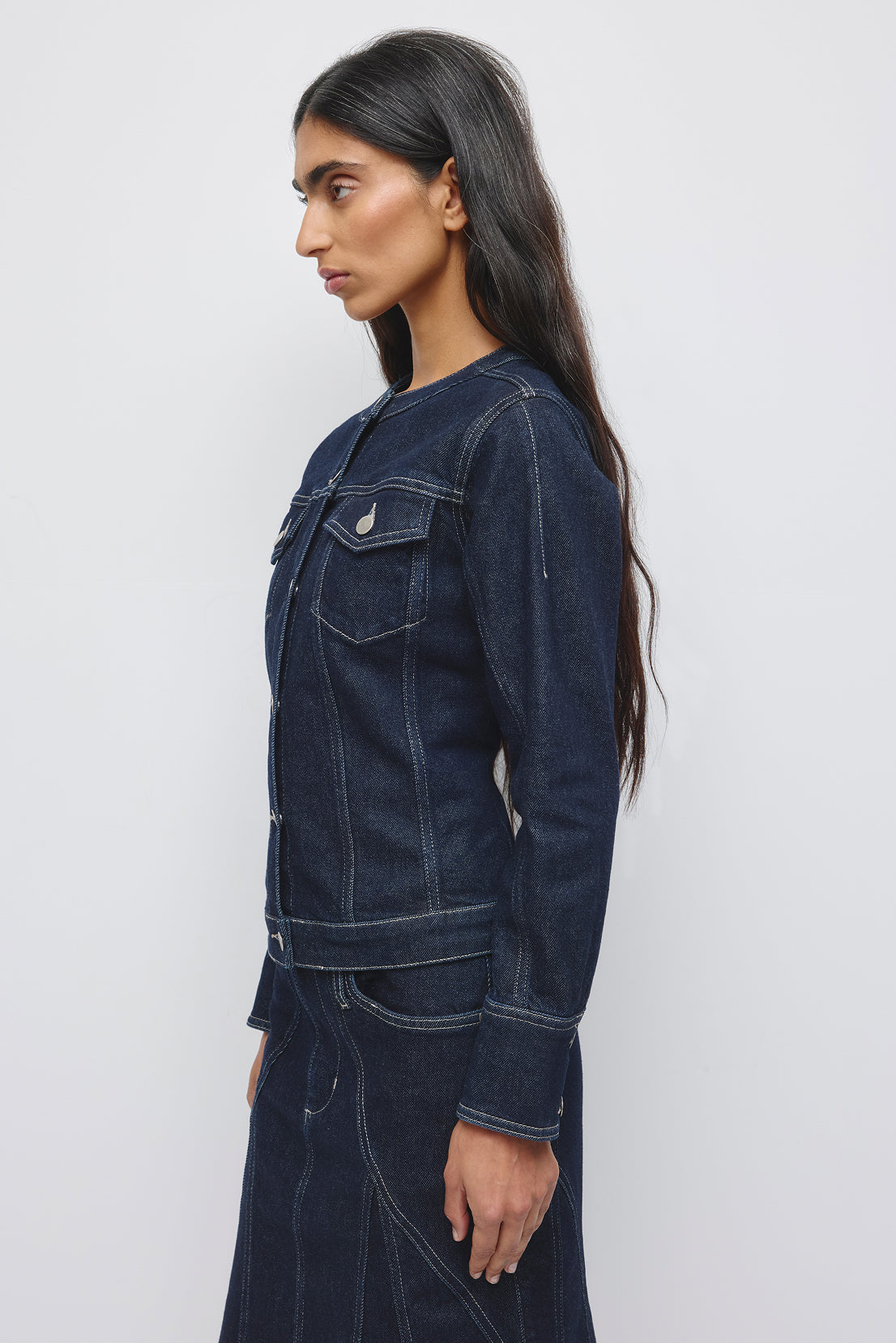 Women's Rafi Denim Shrunken Jacket in Rinse