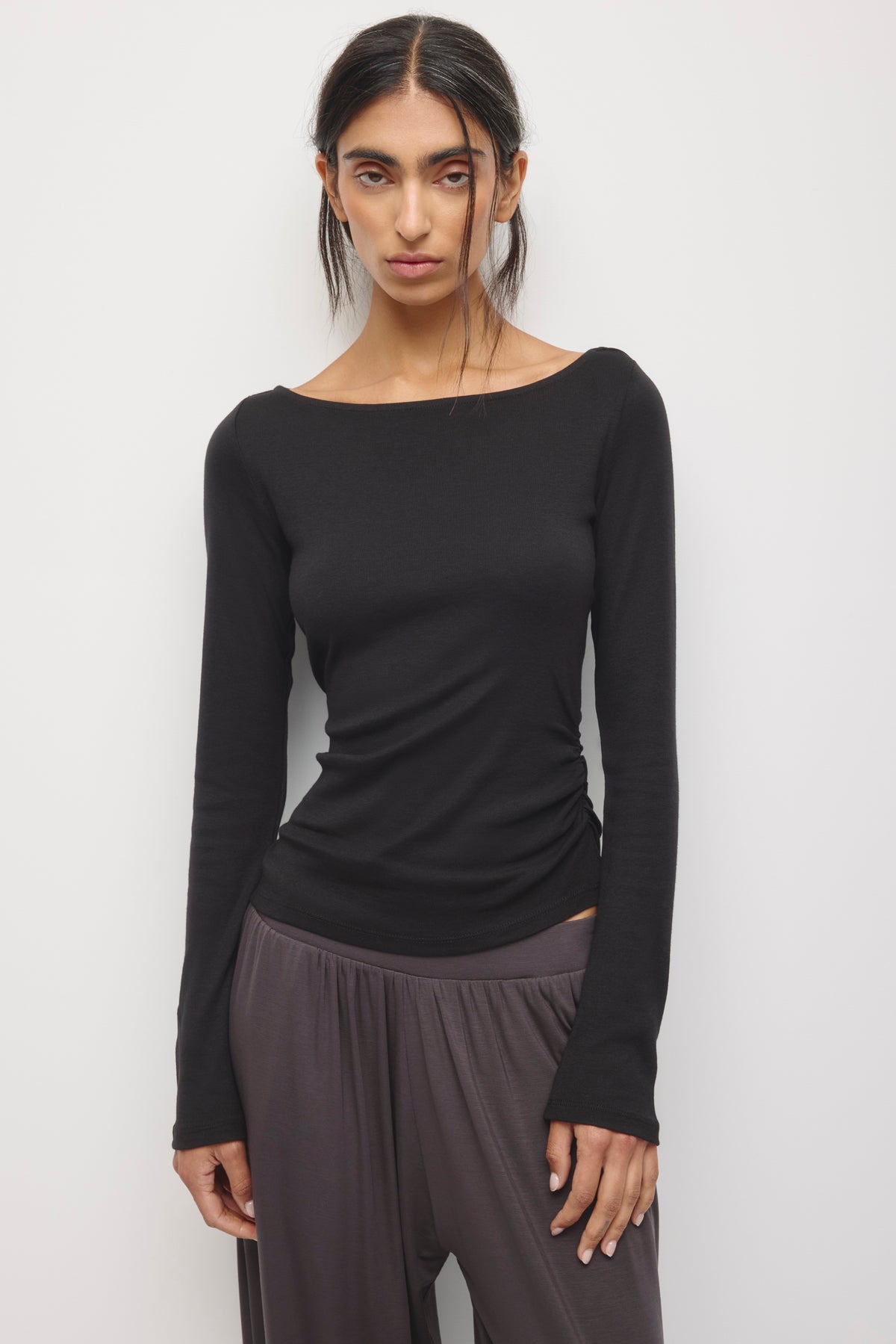 Model is 5’8” and is wearing a size XS.