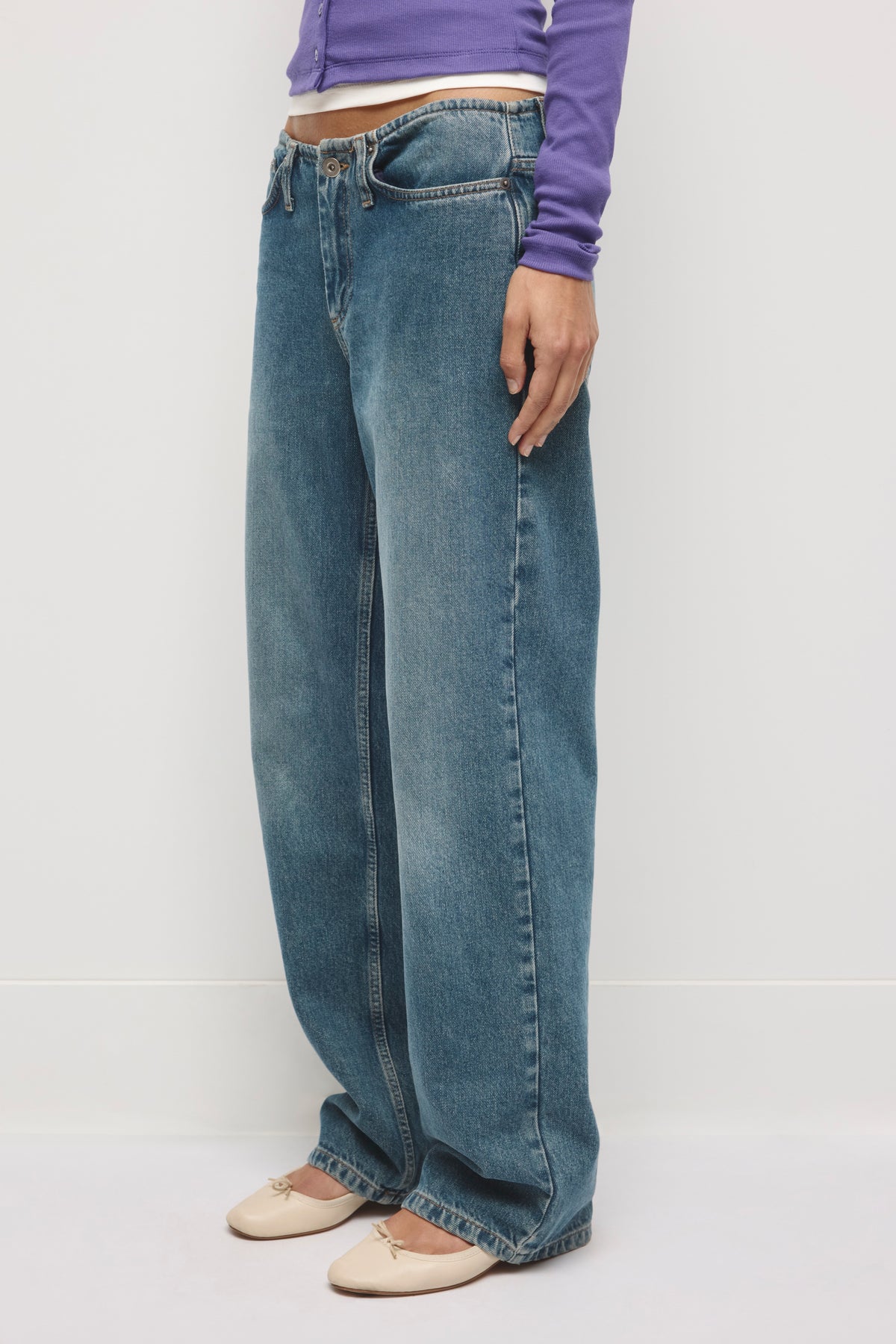 Jeans Safi pour femme en délavage vintage