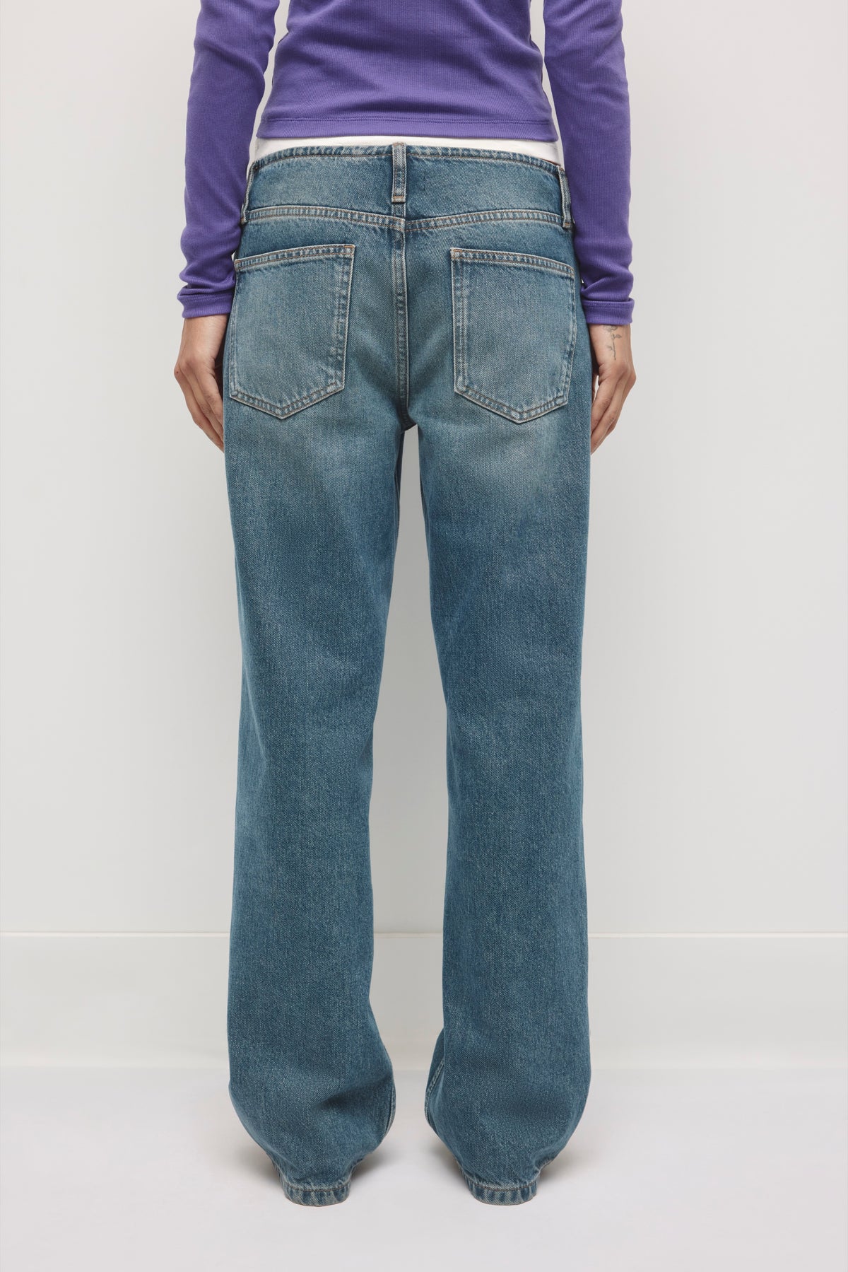 Jeans Safi pour femme en délavage vintage