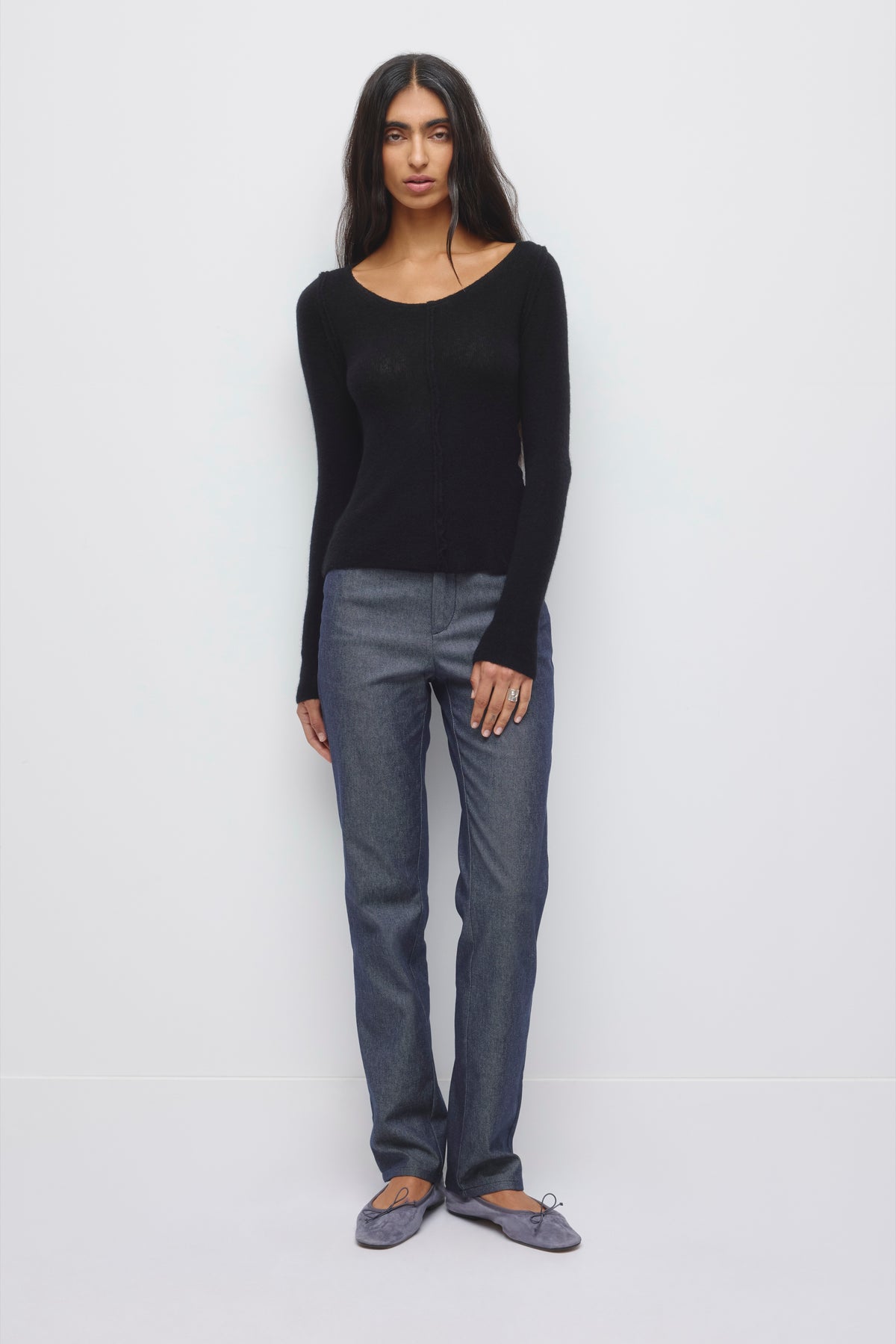 Women's Salma Scoop Sweater in Black
