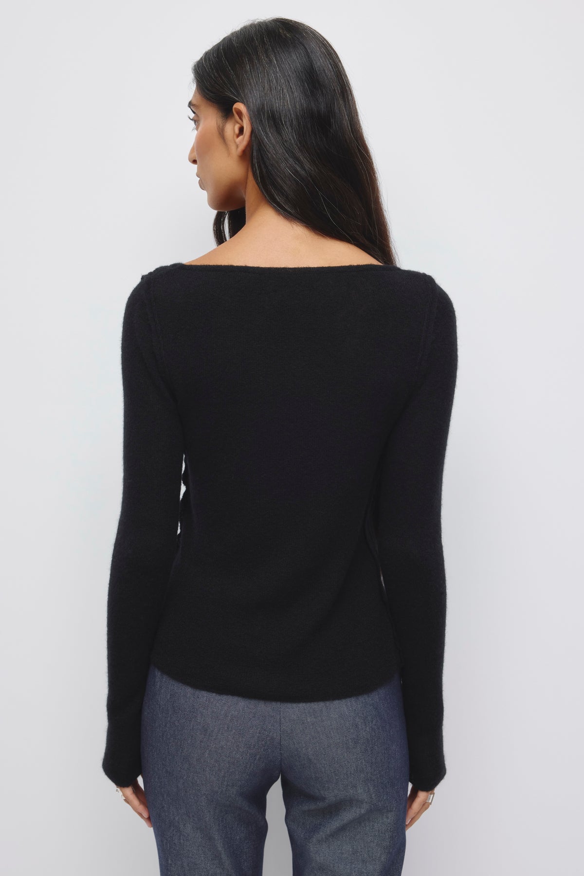 Women's Salma Scoop Sweater in Black