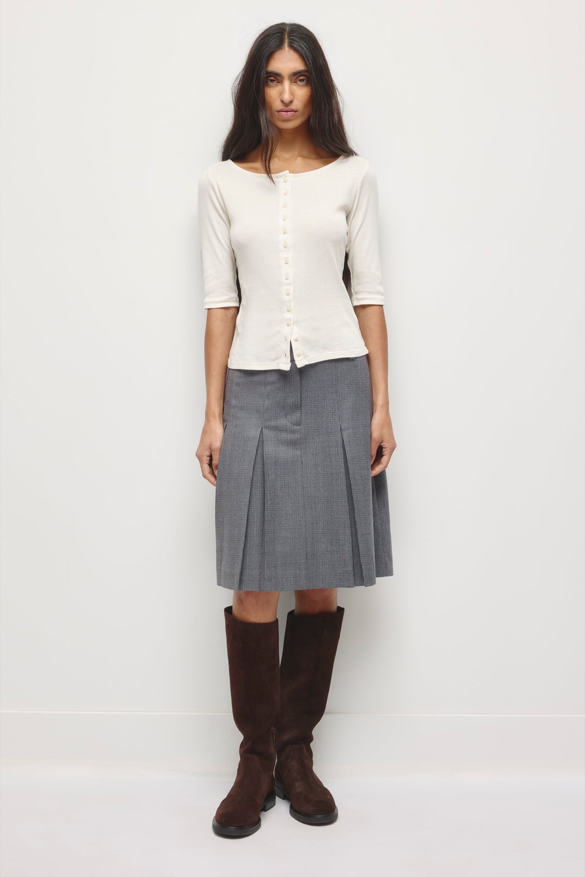Cardigan à manches courtes pour femme en guimauve