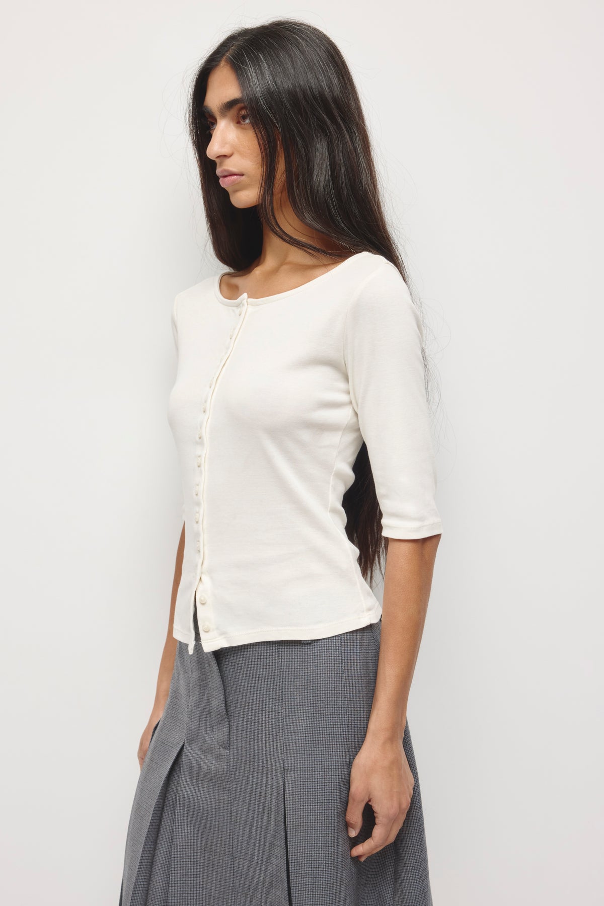 Cardigan à manches courtes pour femme en guimauve