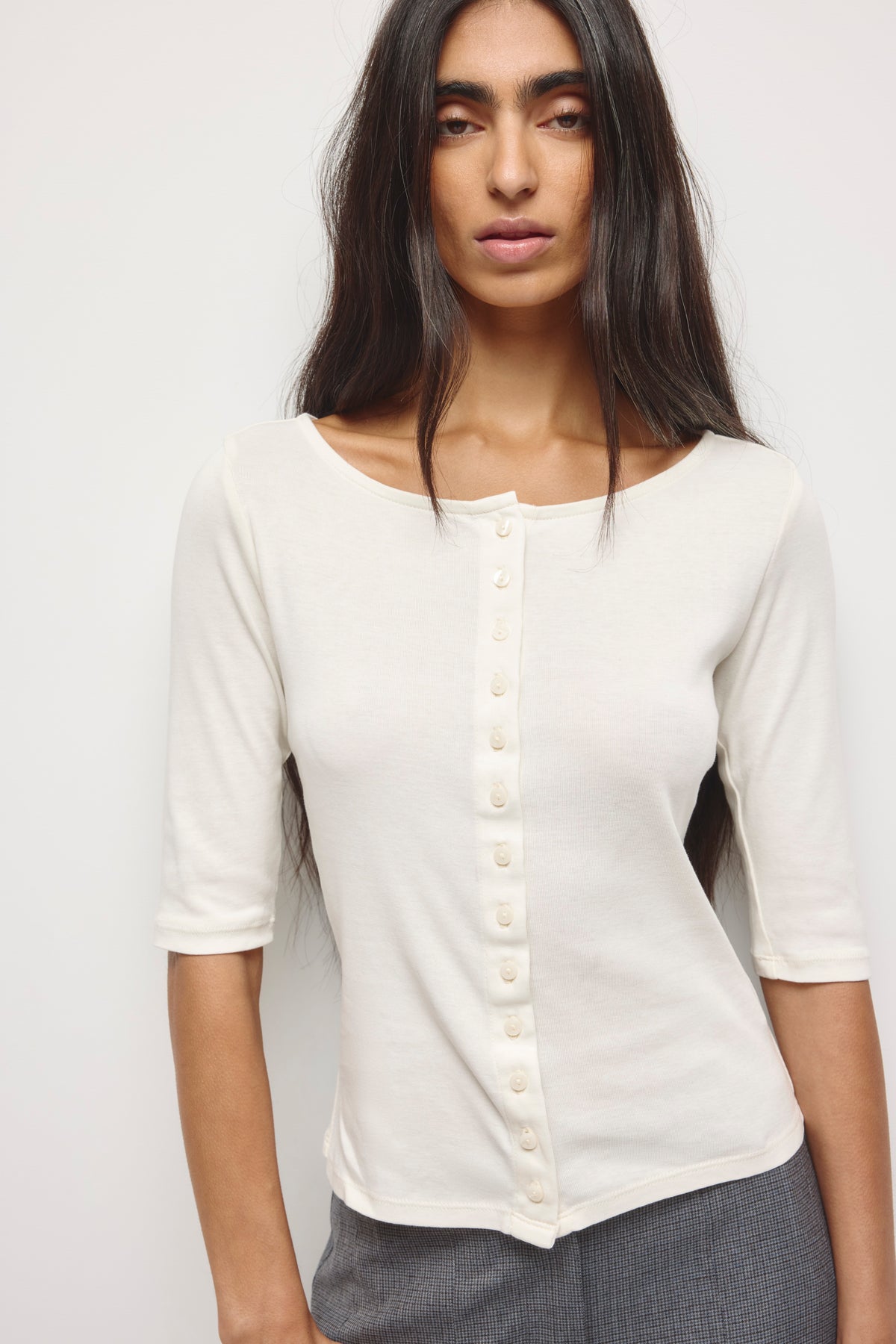 Cardigan à manches courtes pour femme en guimauve