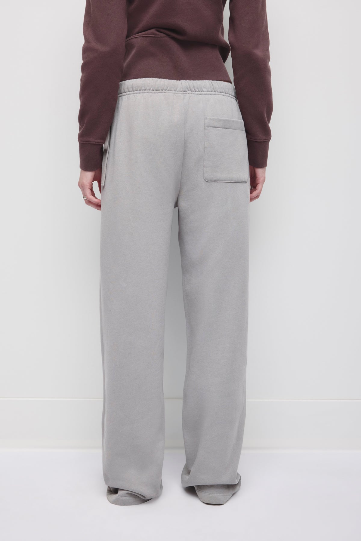 Pantalon de jogging à lien latéral pour femme en gypsum
