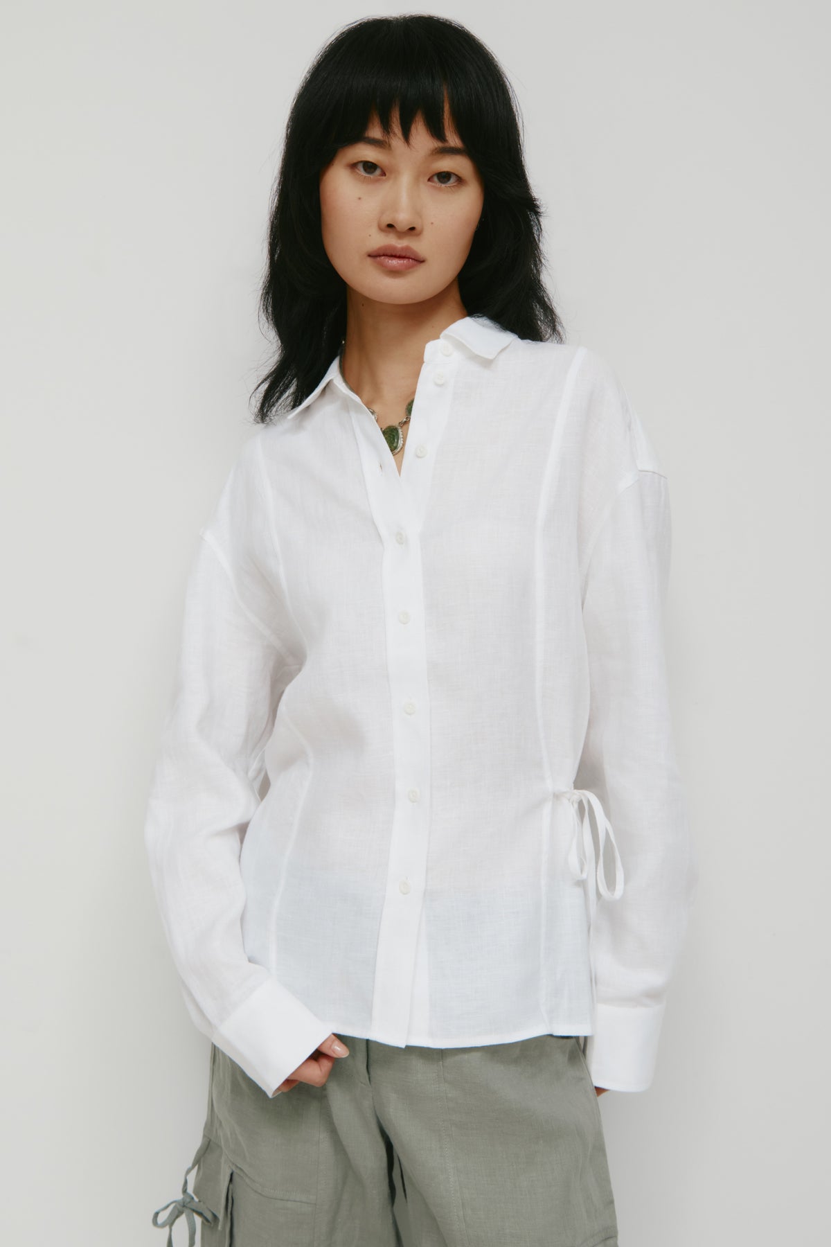 Model is 5’9” and is wearing a size S.