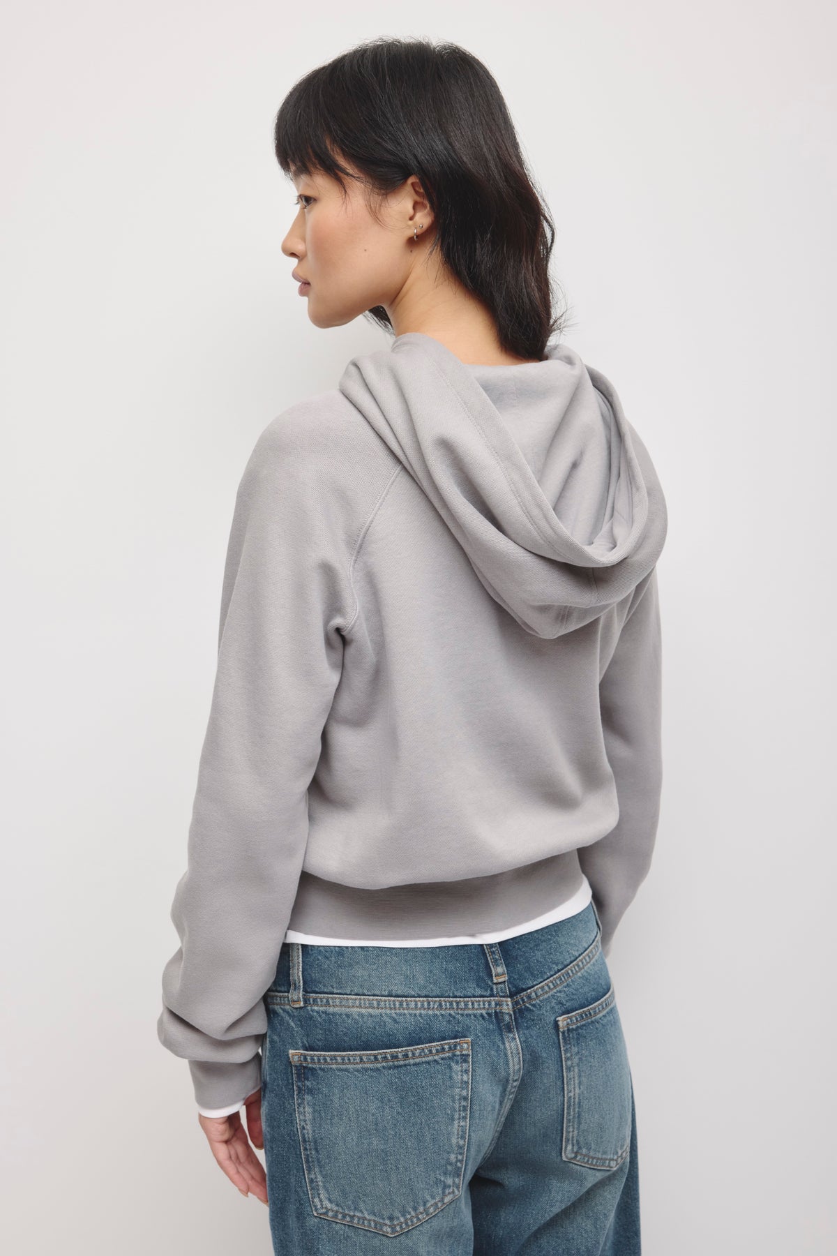 Chandail à capuchon zippé Snug pour femme en gypsum