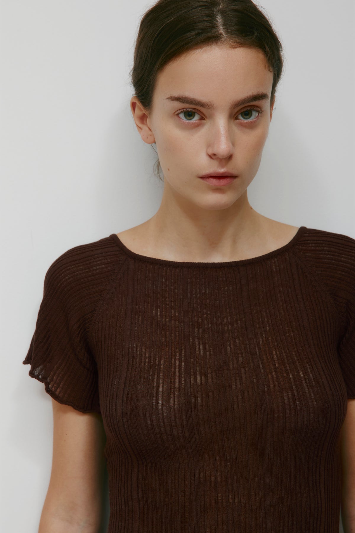 Pull-over côtelé 2 en 1 Solis pour femme en cocoa