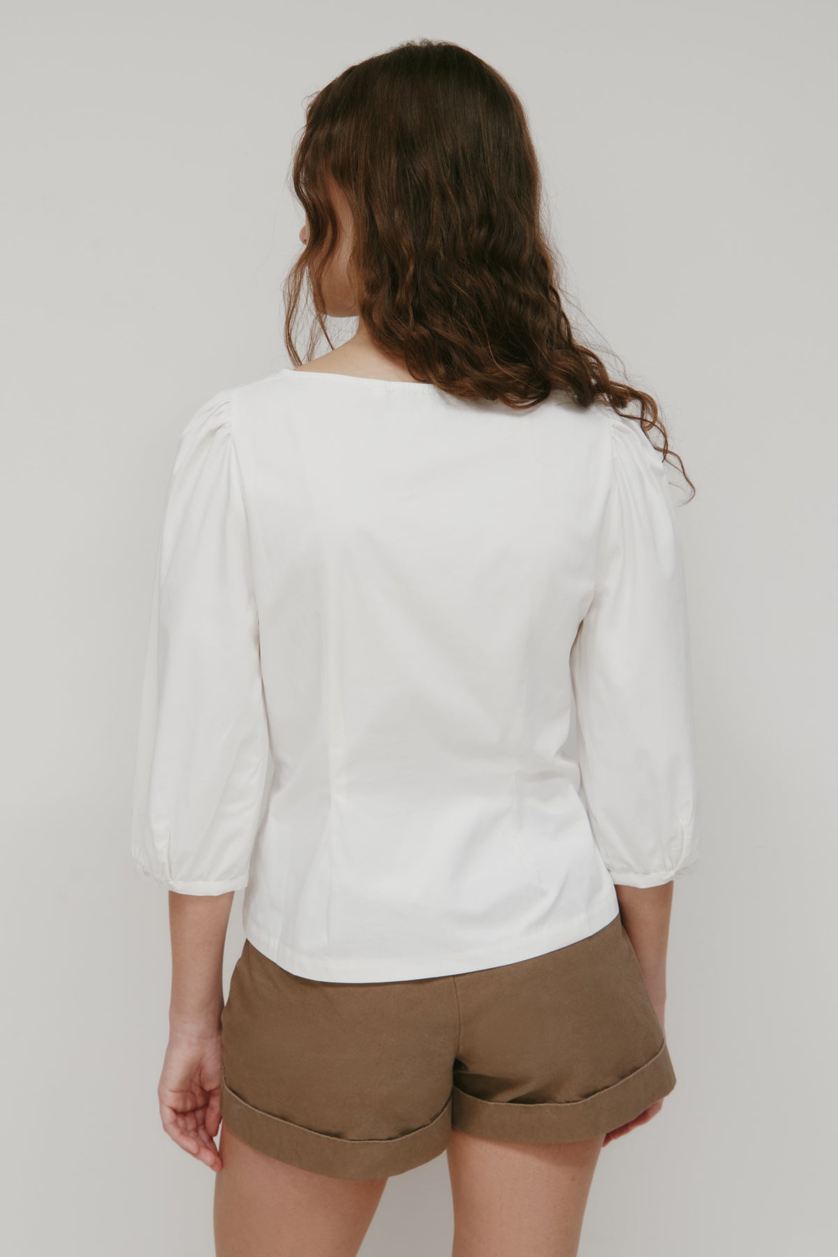 Women's Tara Poplin Blouse in White