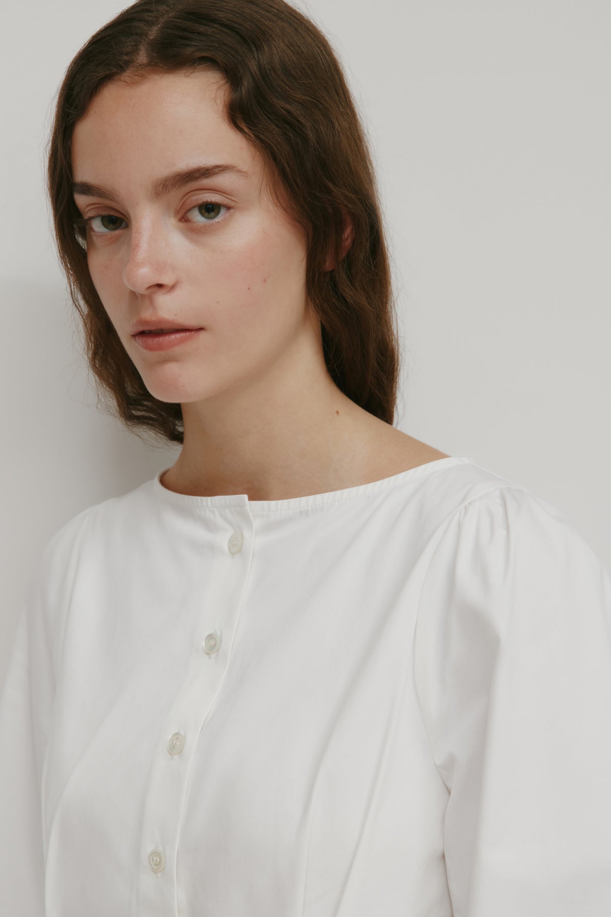 Women's Tara Poplin Blouse in White