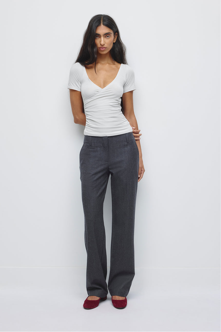 Women's Thana Wrap Top in Haze