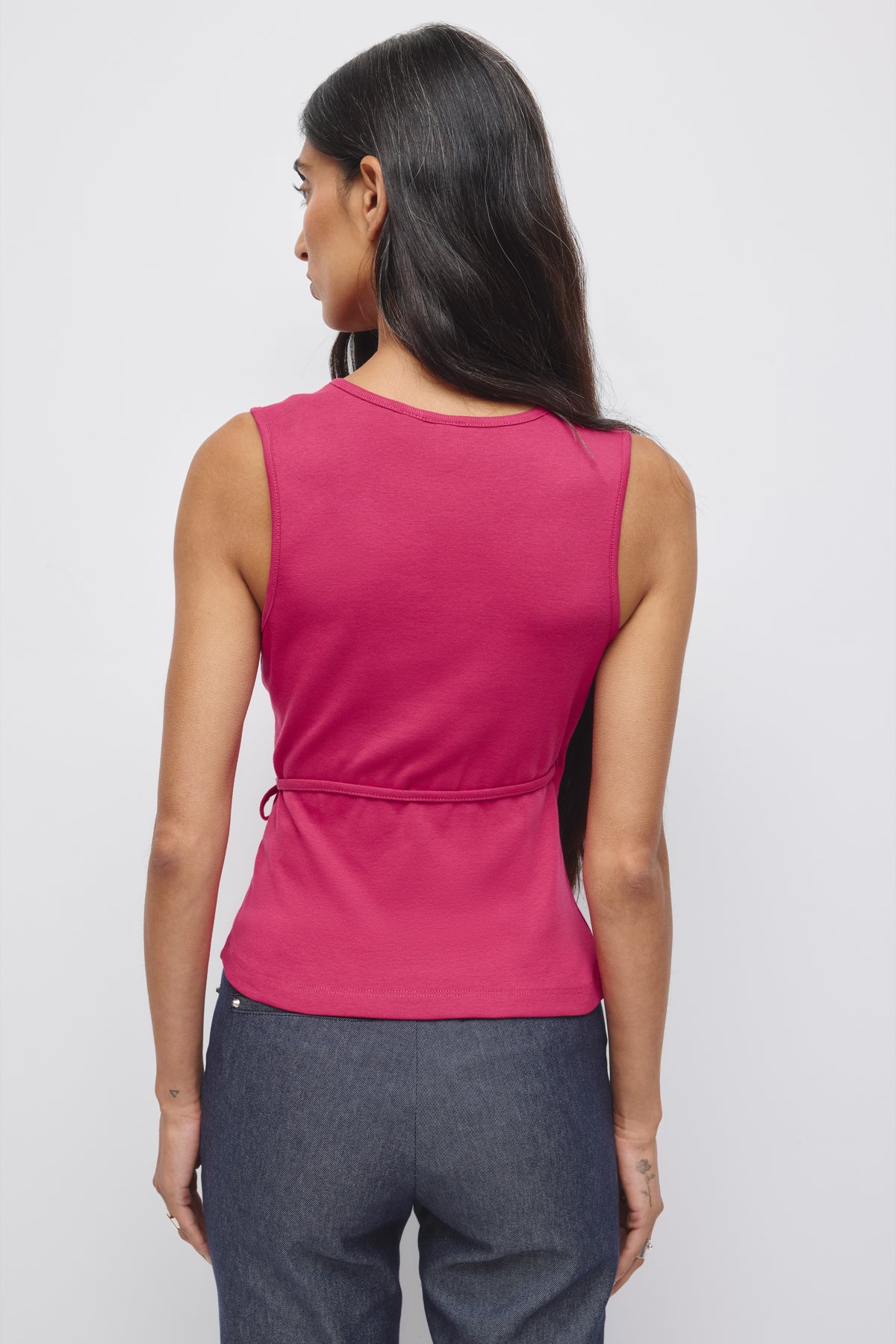 Débardeur portefeuille pour femme en sangria