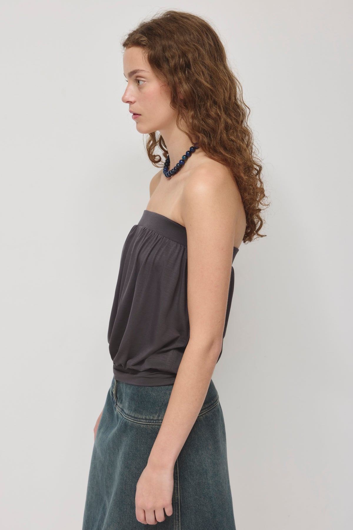 Haut ballon Yazi pour femme en charcoal