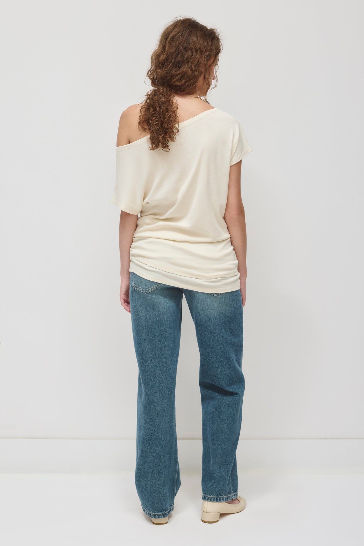 Mini-robe à manches courtes pour femme en bouleau