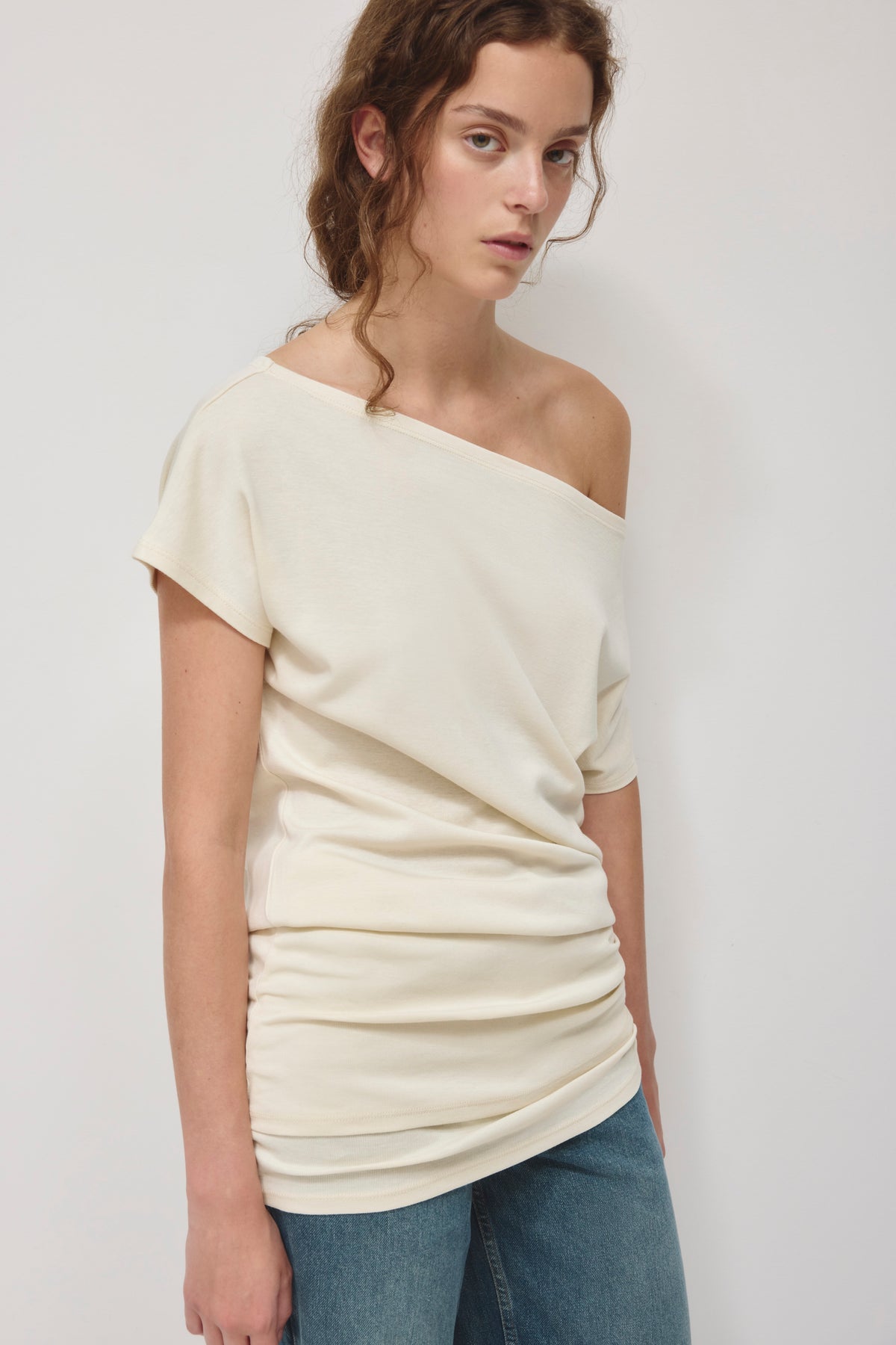 Mini-robe à manches courtes pour femme en bouleau