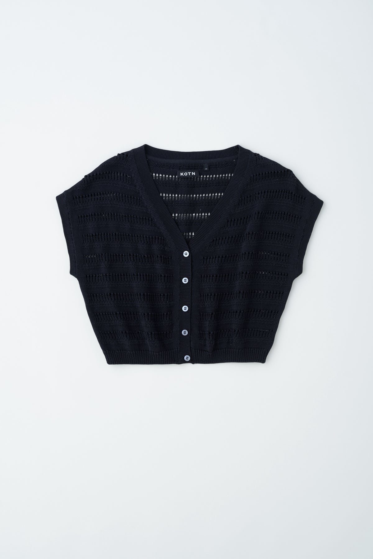 Gilet en tricot Acacia pour femme en noir