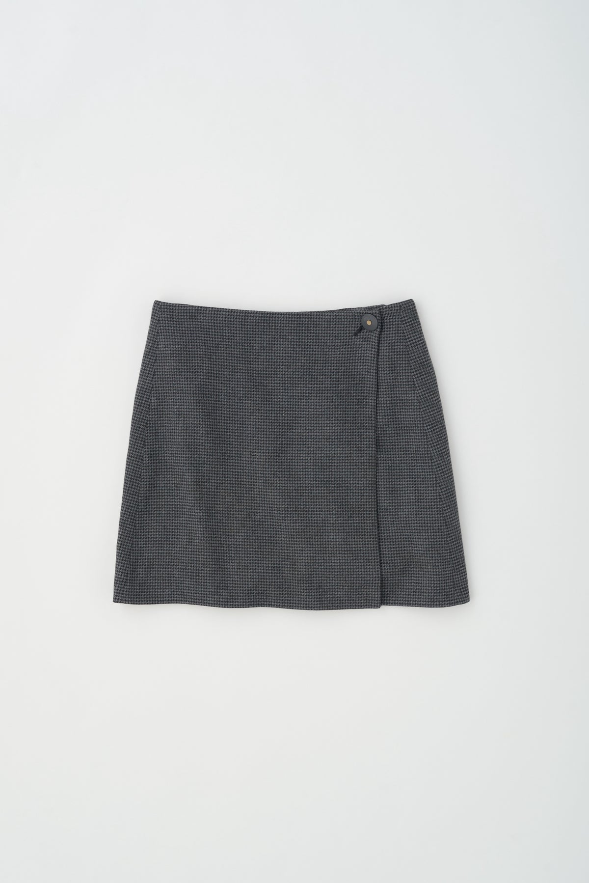 Jupe en laine Rosetta pour femme en noir à chevrons