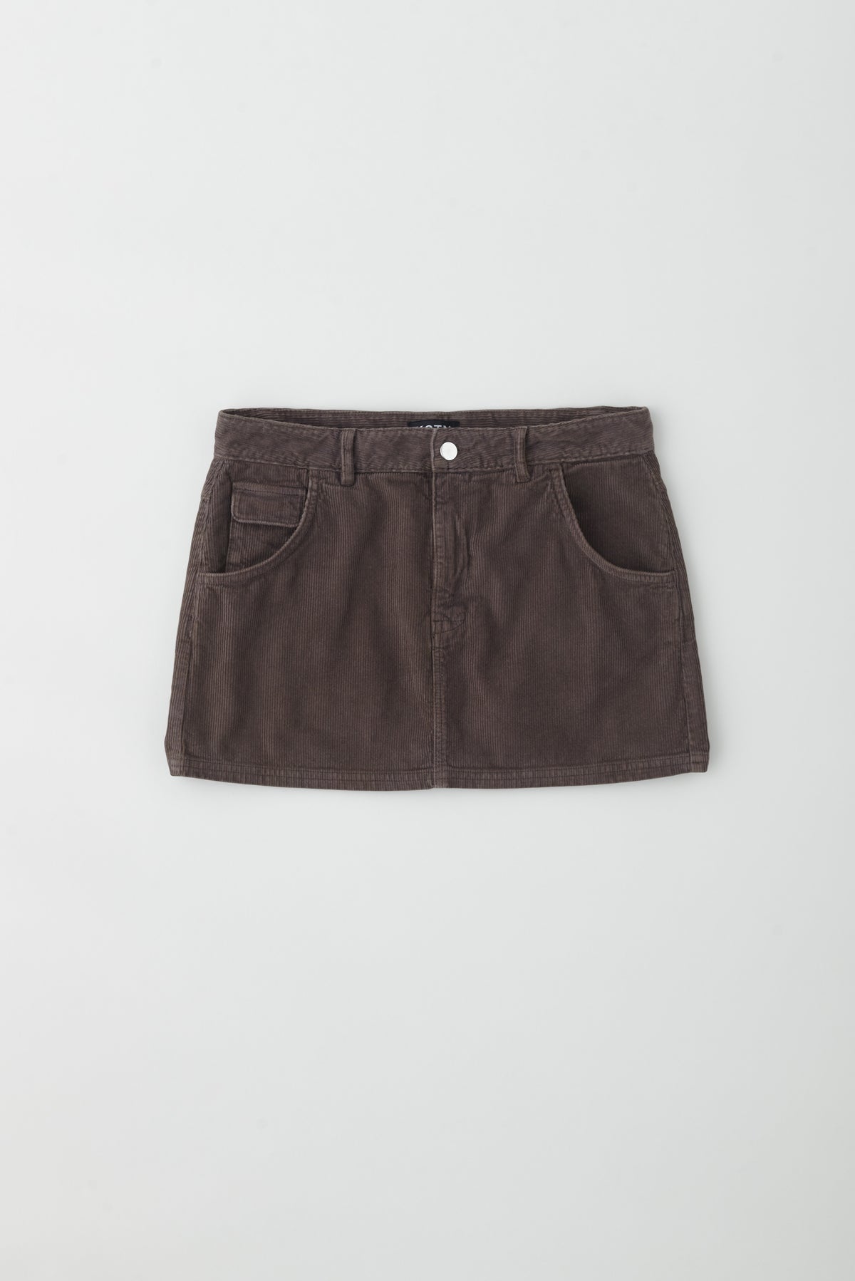 Mini-jupe en denim pour femme en graine de café