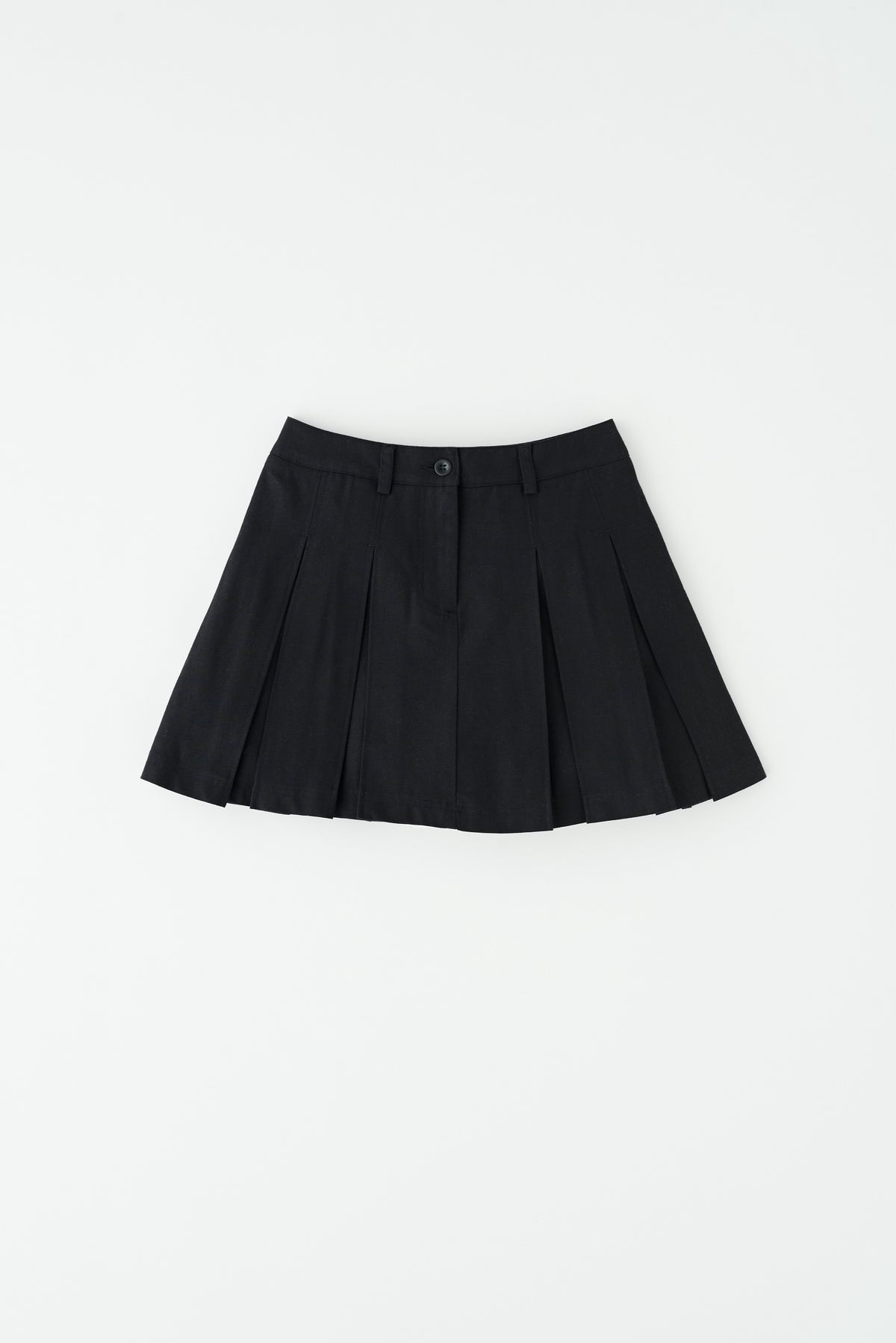 Mini plissé en sergé Dendera pour femme en noir