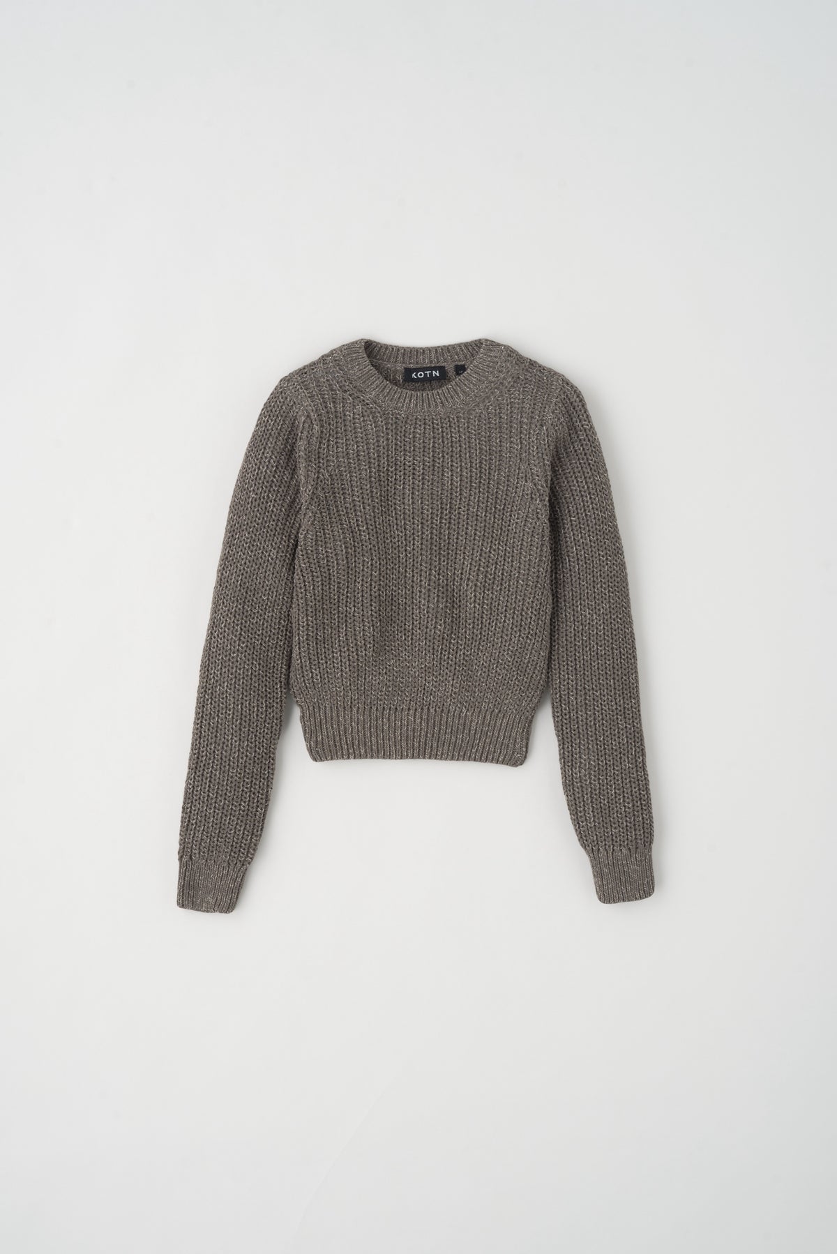 Women's Orman Knit Longsleeve in Dark Taupe Mix