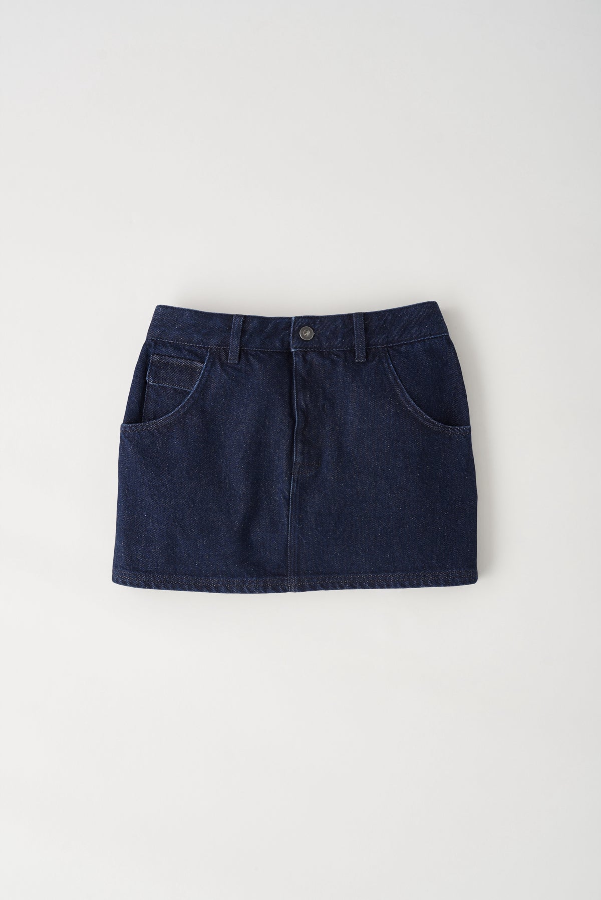 Mini-jupe en denim pour femme en rincez
