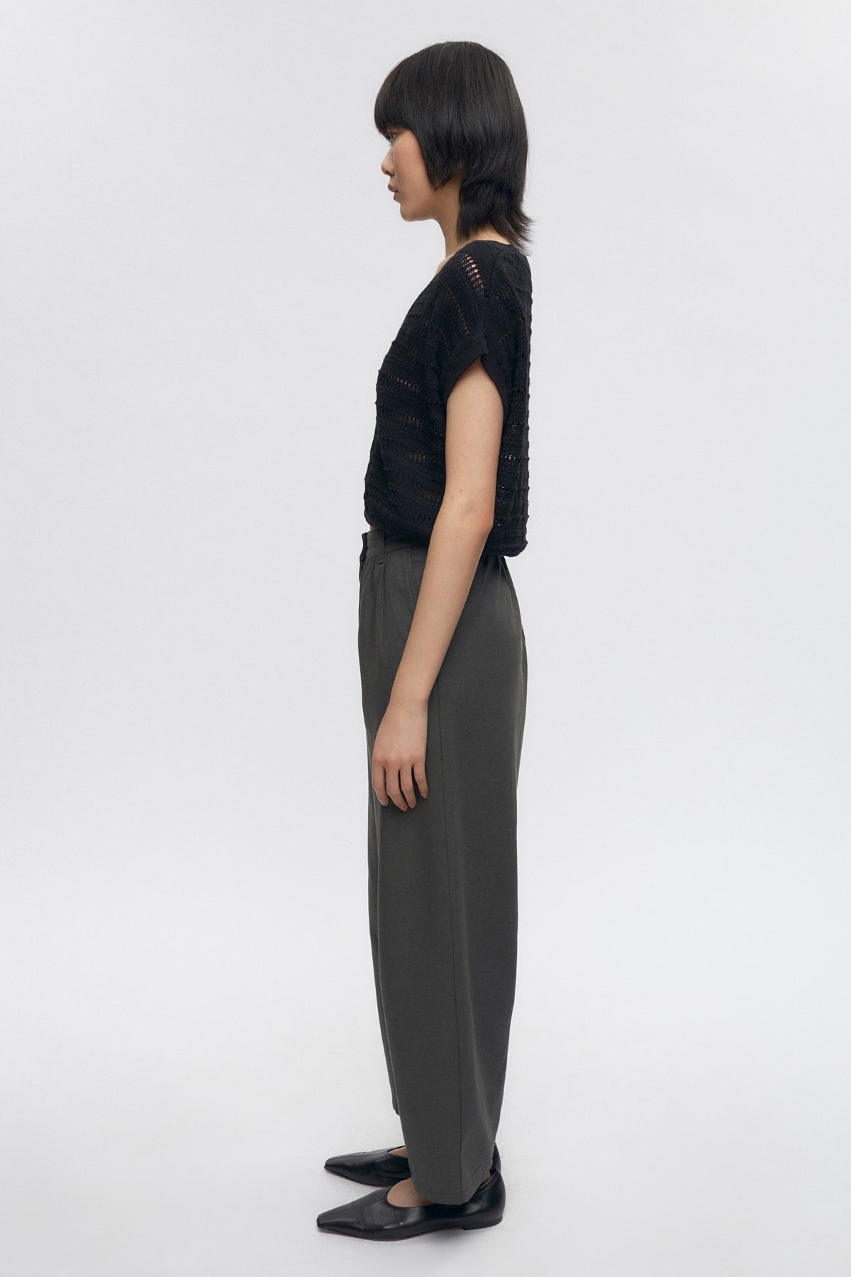 Gilet en tricot Acacia pour femme en noir
