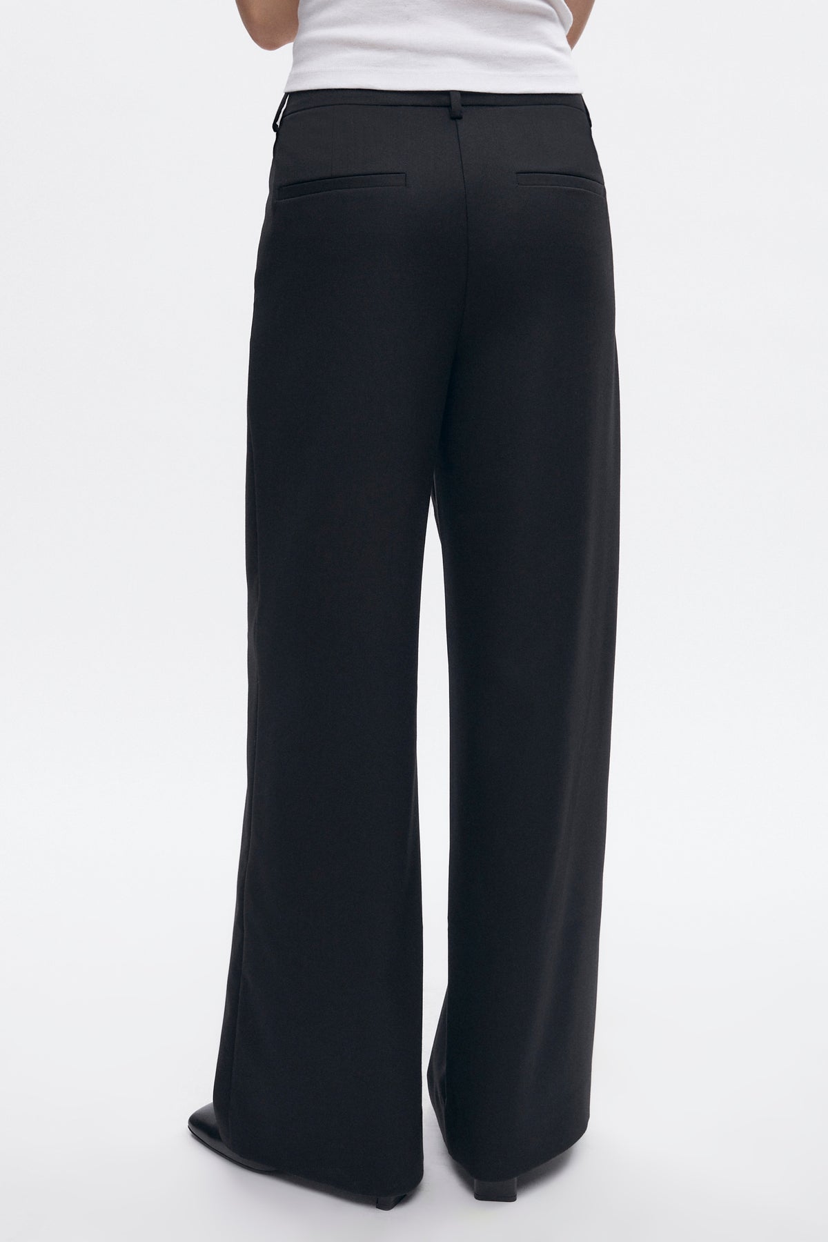 Pantalon en laine Amun pour femme en noir