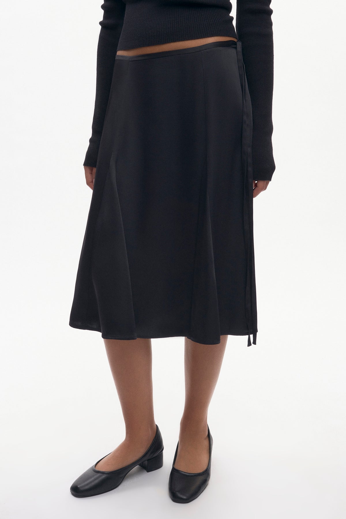 Jupe midi Cleo pour femme en noir