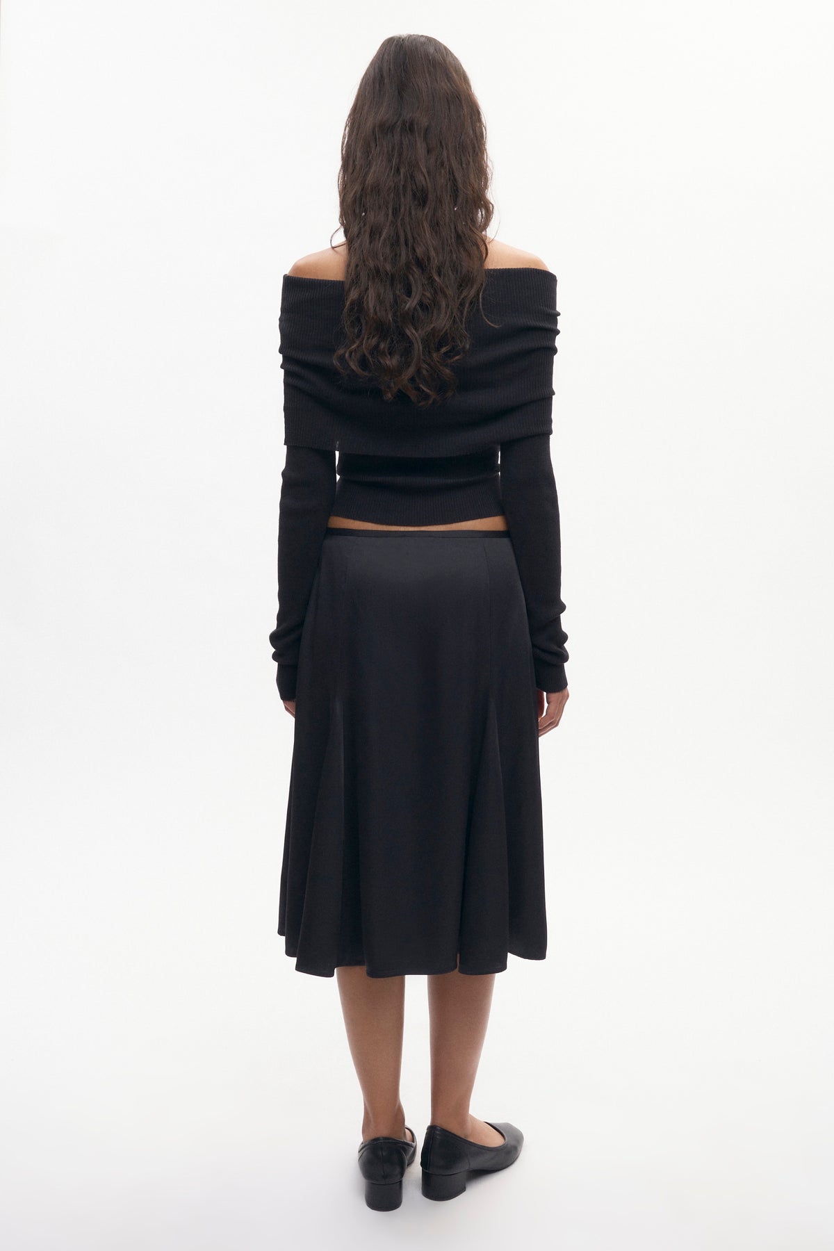 Jupe midi Cleo pour femme en noir
