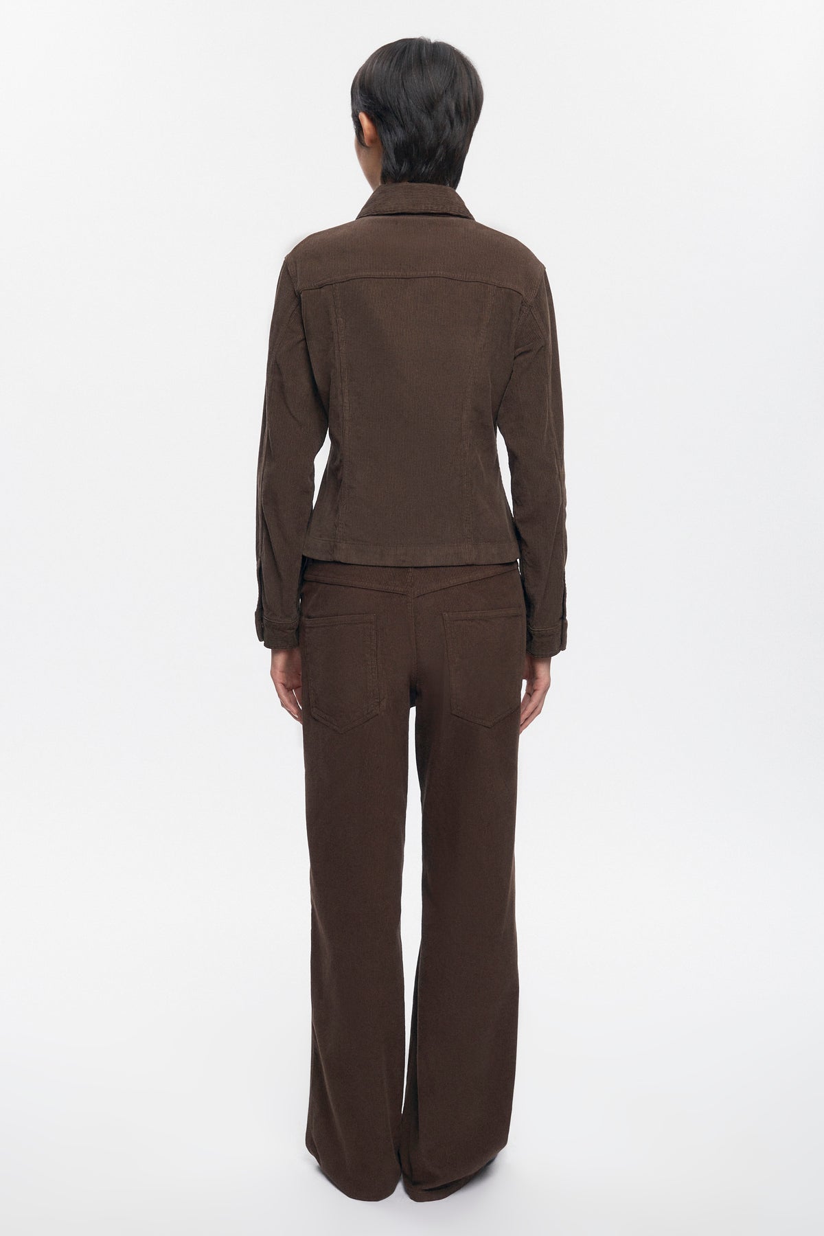 Pantalon en velours côtelé Taba pour femme en graine de café