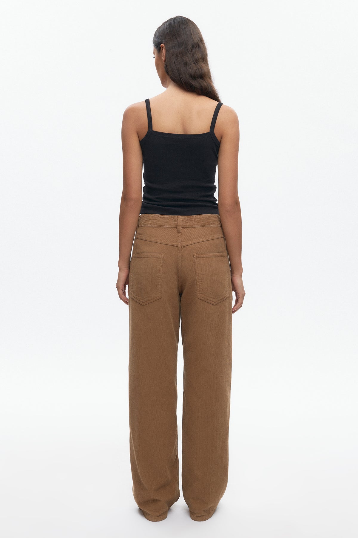 Pantalon en velours côtelé Taba pour femme en loutre