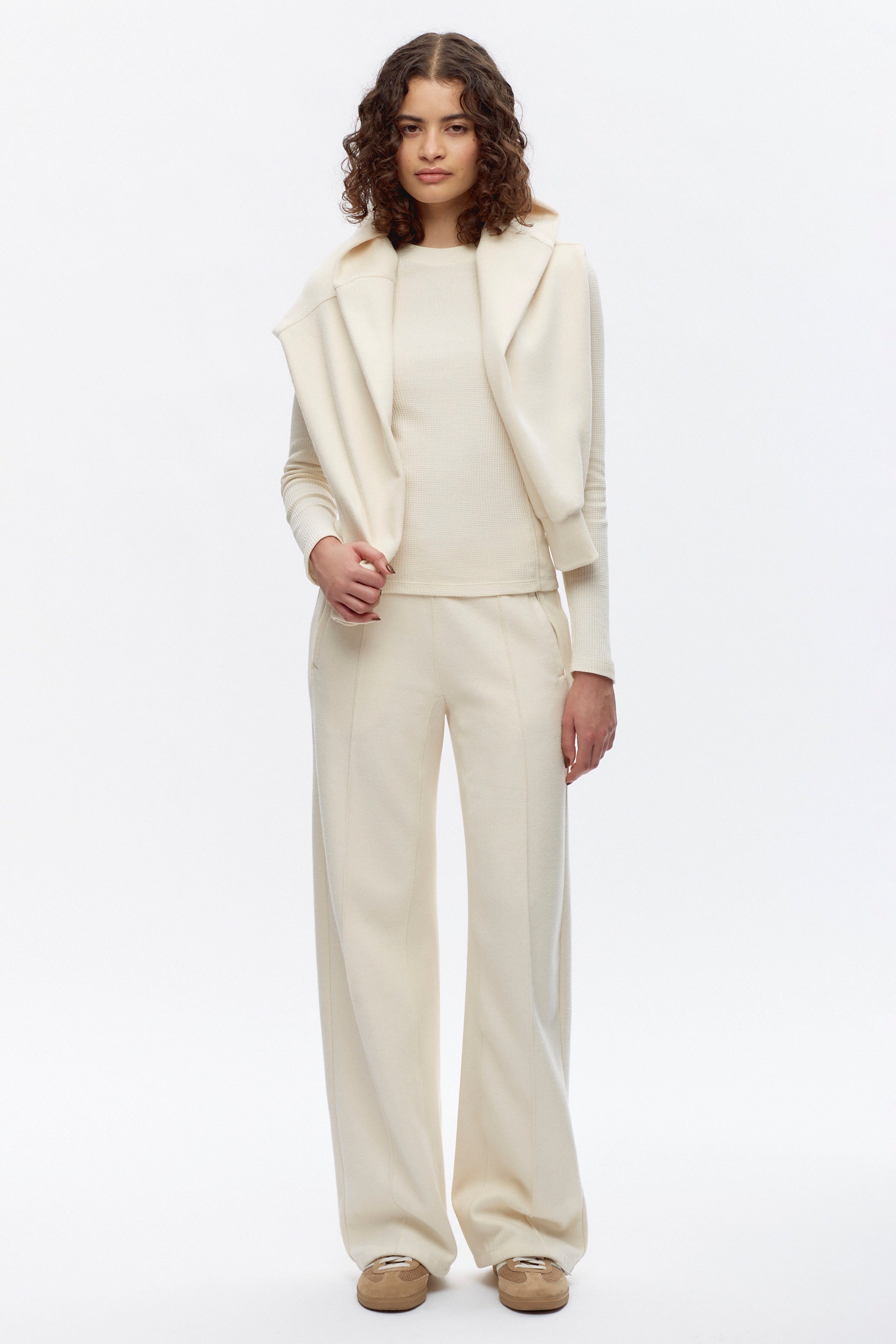 Women's Cozy Track Pant in Natural