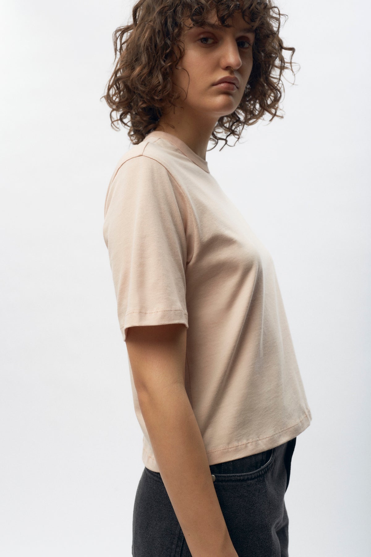 T-shirt Easy Crew Femme en cameo Rose