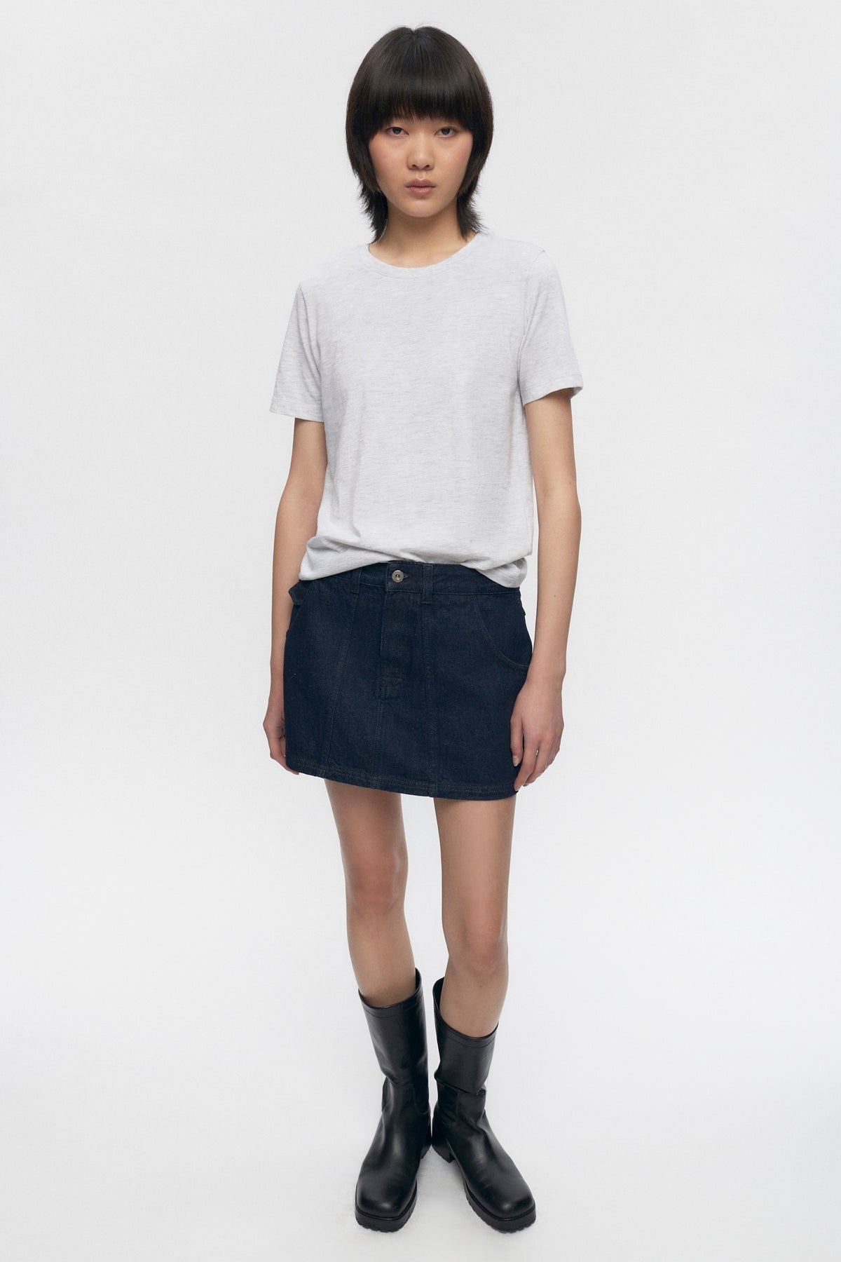 Coupe essentielle pour femmes en ash Melange