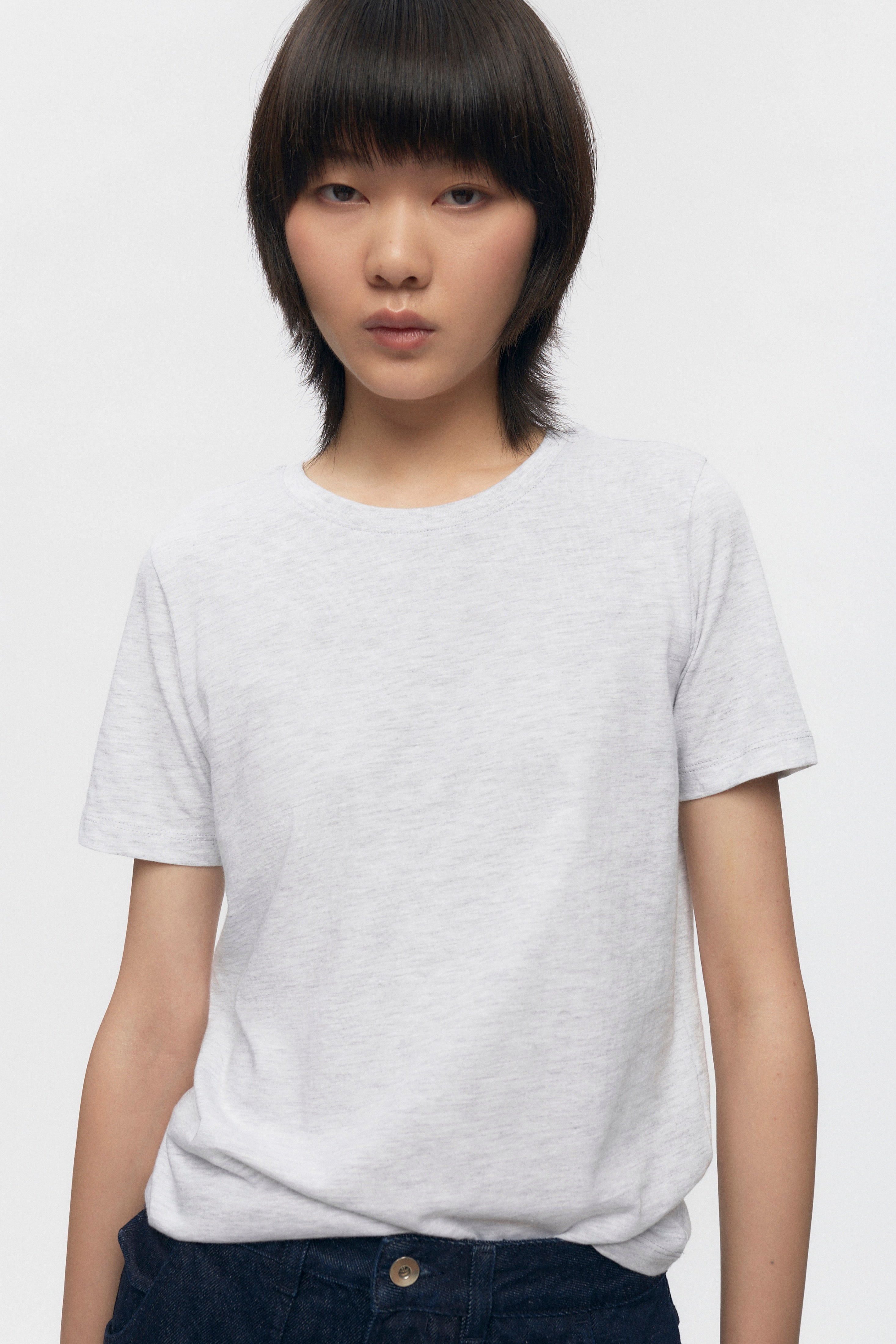 Coupe essentielle pour femmes en ash Melange