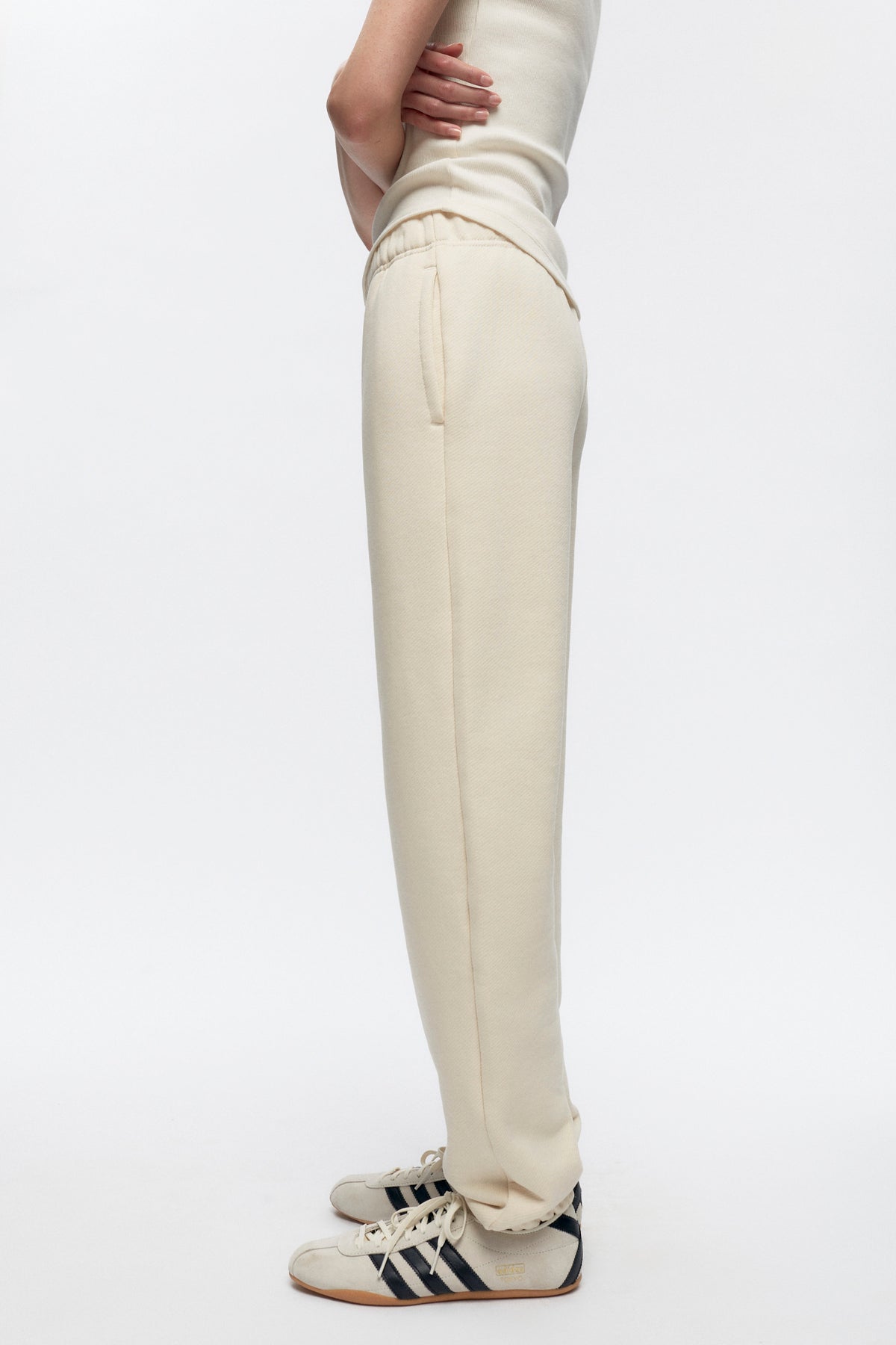 Women's French Terry Jogger in Natural