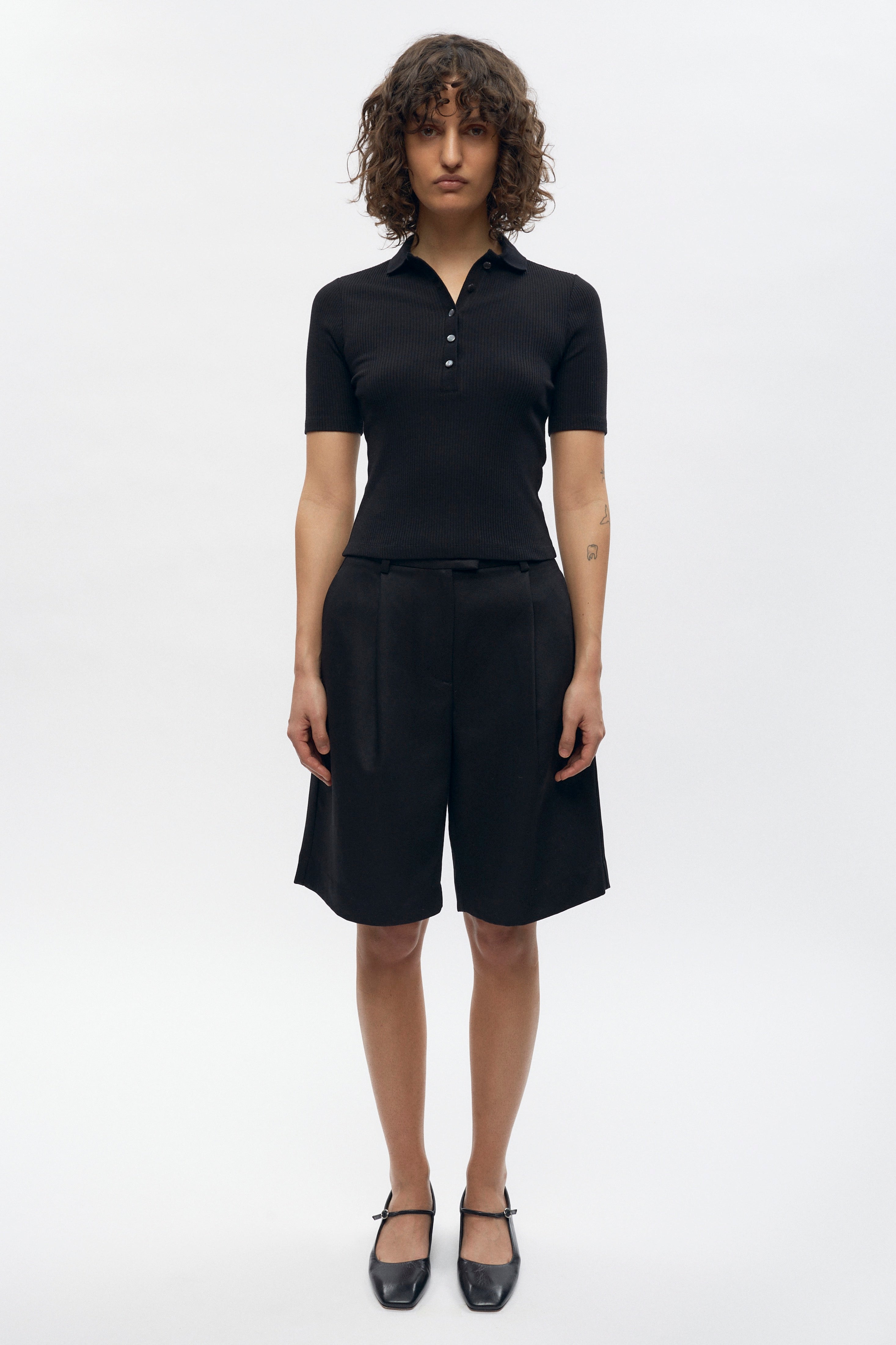 Polo Garden City pour femme en noir