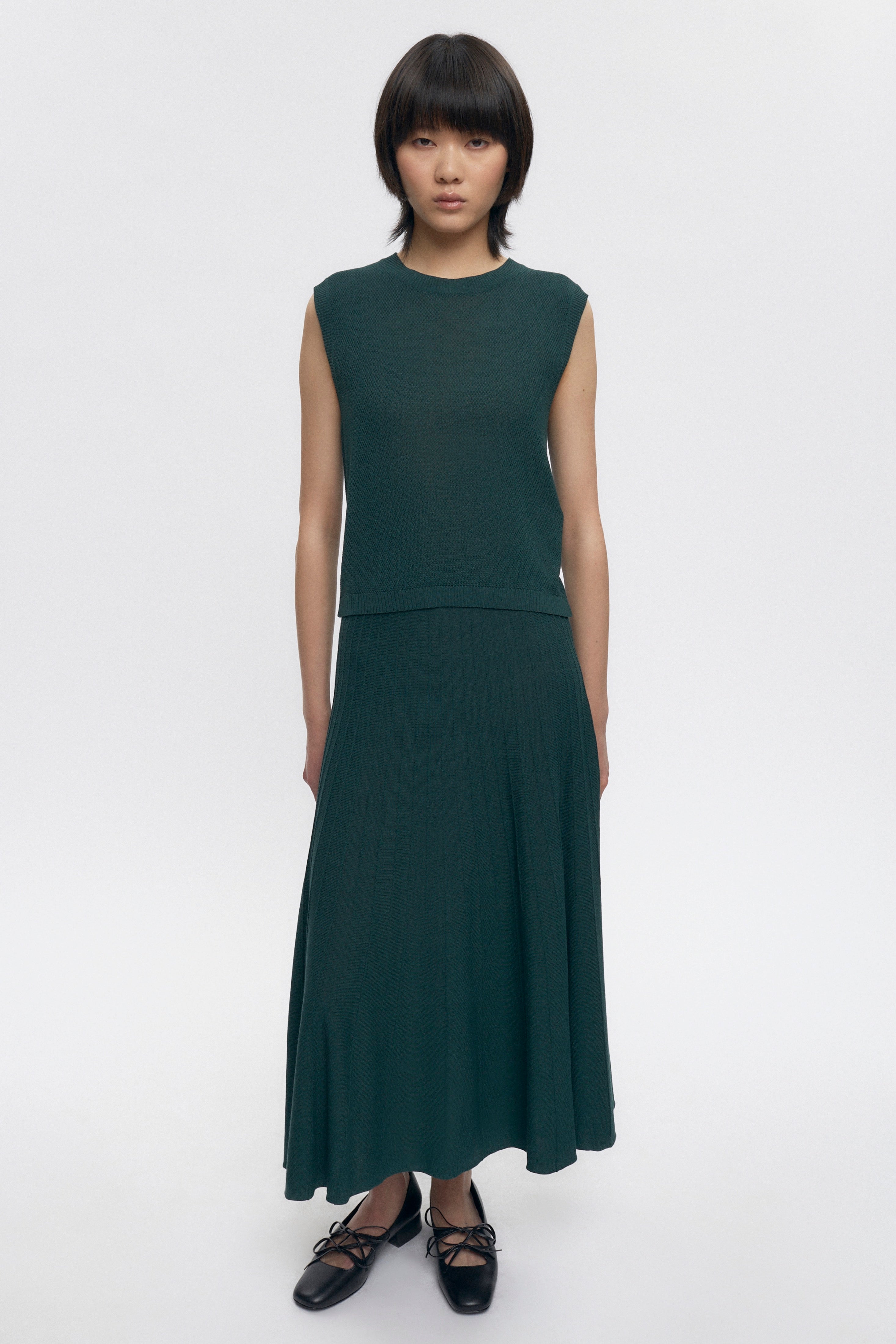 Jupe en tricot Gezira pour femmes en racing Green
