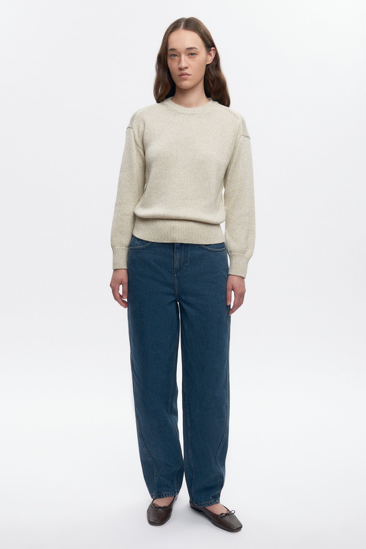 Pull Hamatah pour femmes en avoine chiné