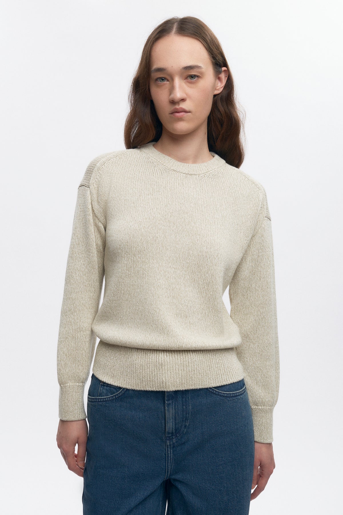 Pull Hamatah pour femmes en avoine chiné