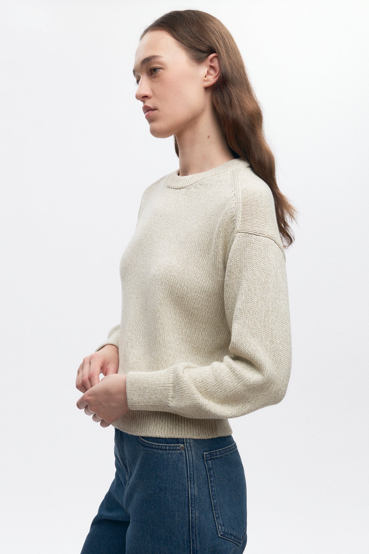 Pull Hamatah pour femmes en avoine chiné