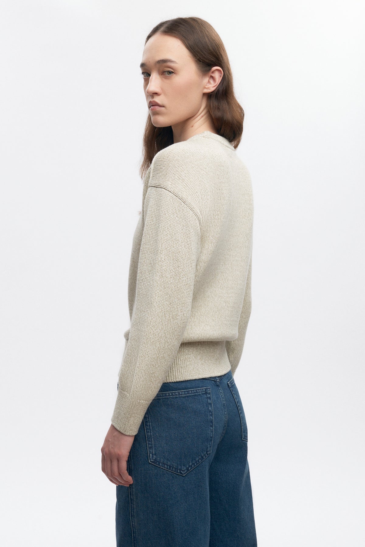 Pull Hamatah pour femmes en avoine chiné