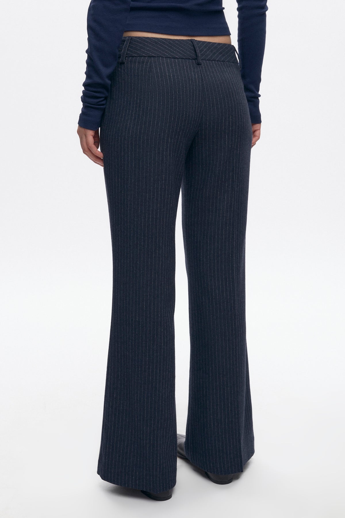 Pantalon en laine Iman pour femme en midnight Pinstripe