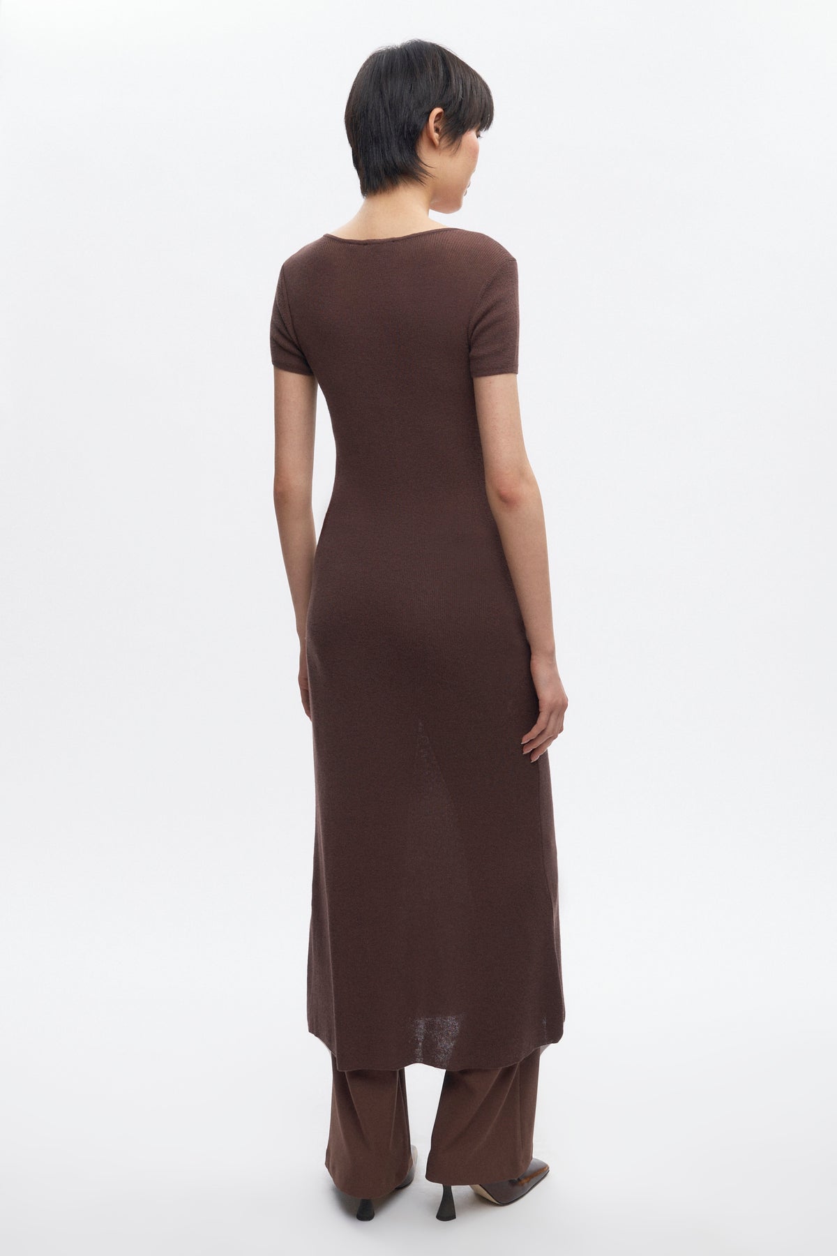 Women's Iris Knit Dress in Coffee Bean