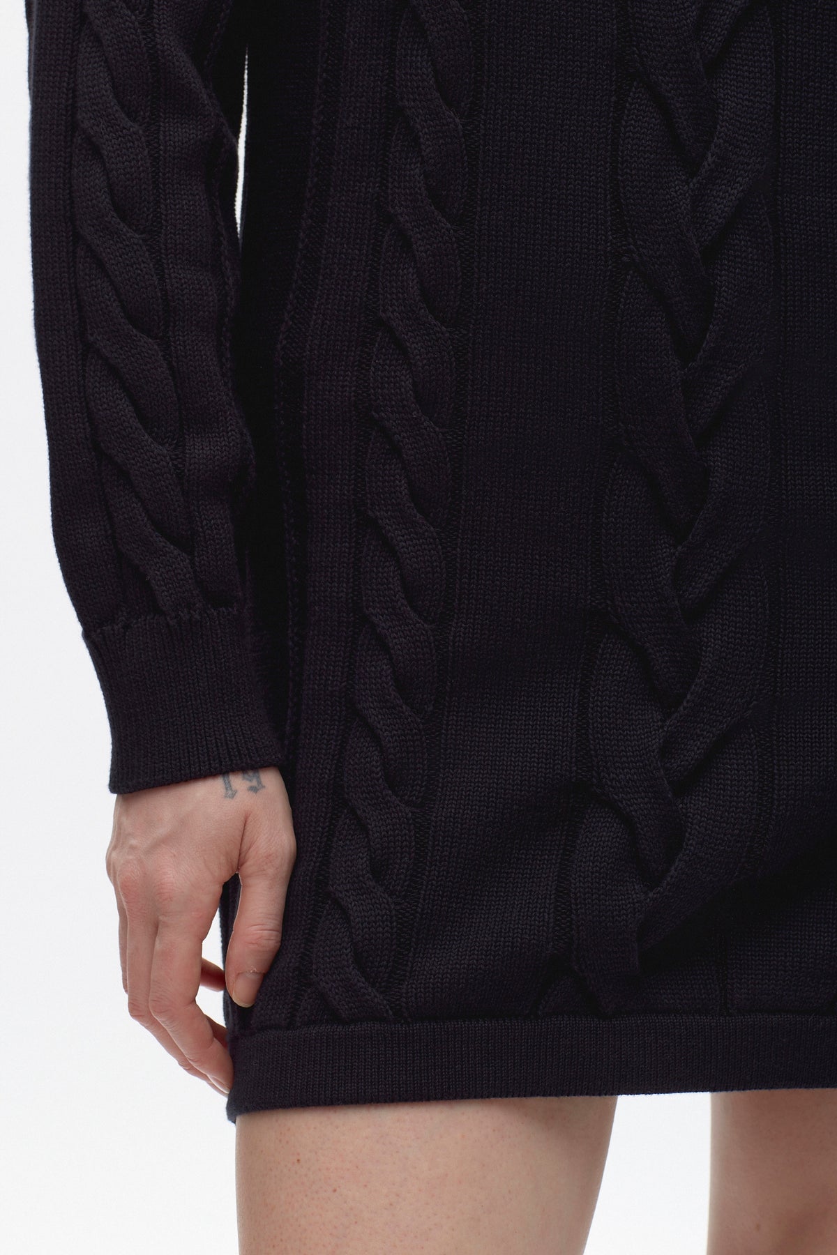 Robe Luxor Cable pour femme en noir