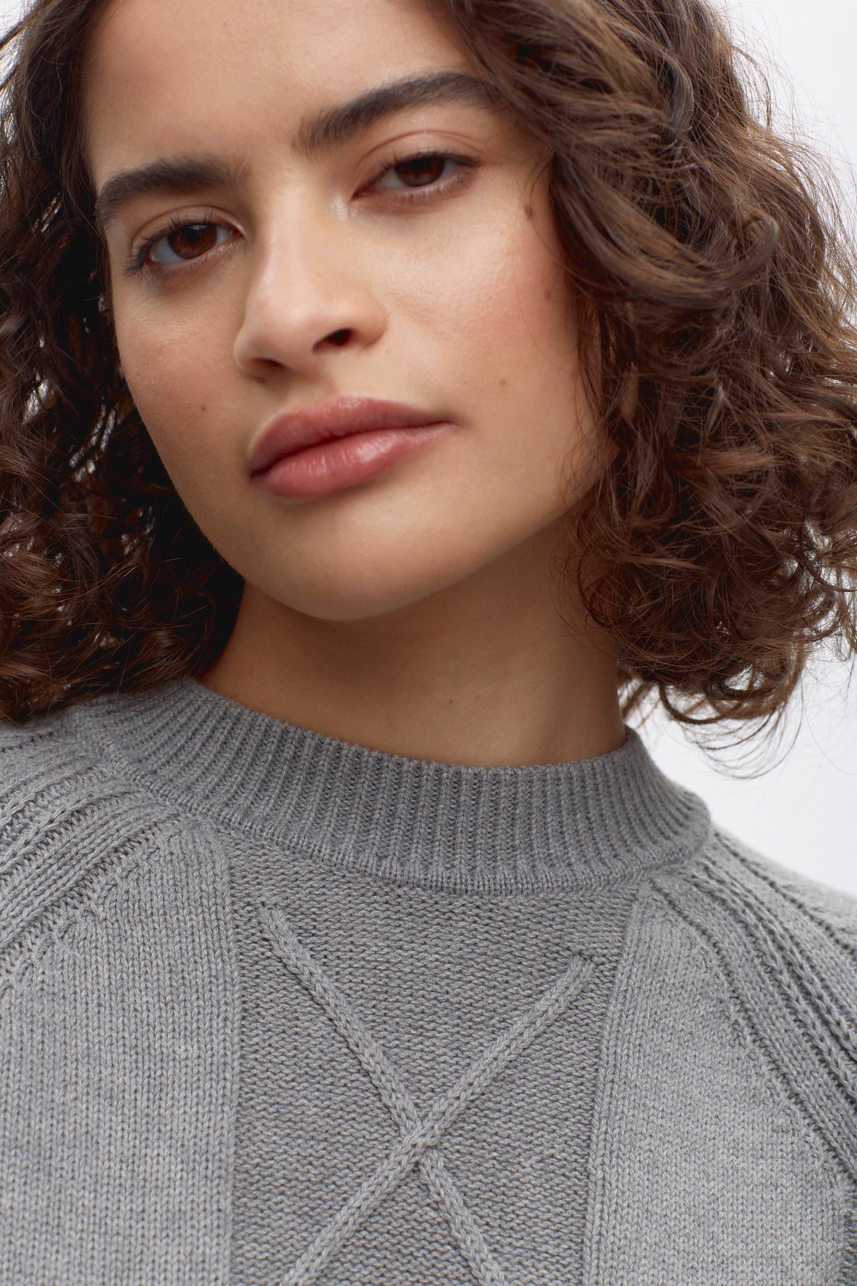 Pull Luxor Cable pour femme en mélange fumé