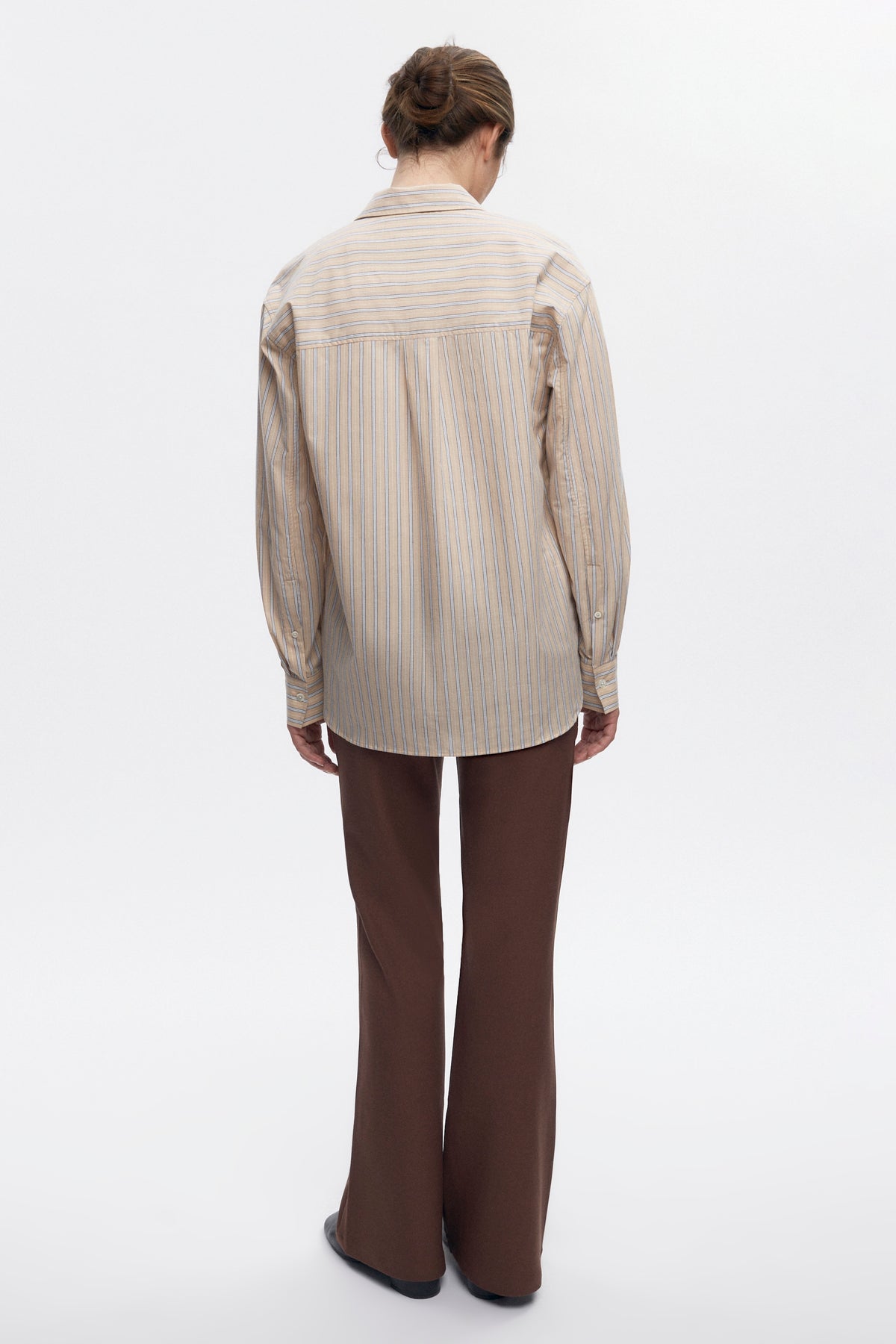 Chemise Merire pour femme à rayures colombe/guimauve