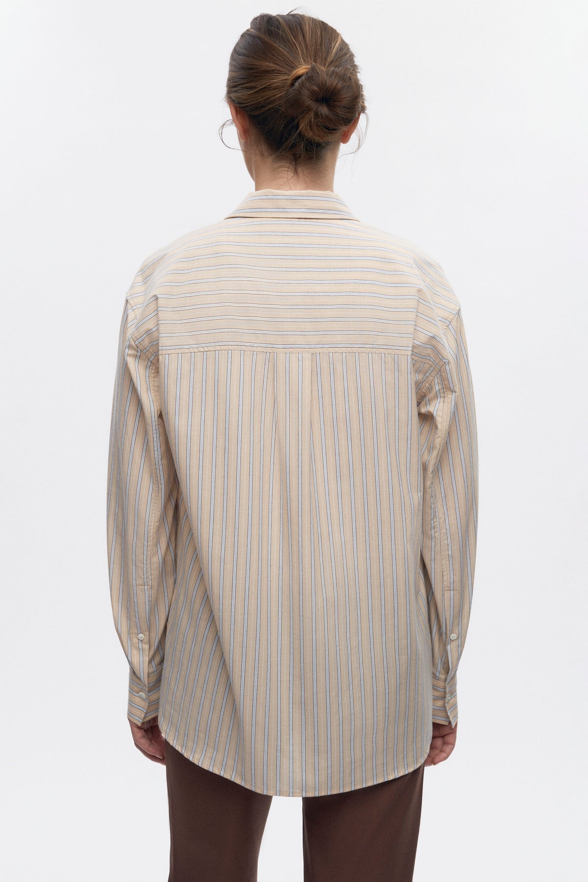 Chemise Merire pour femme à rayures colombe/guimauve