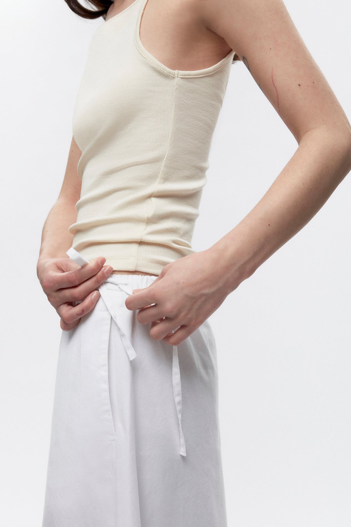 Jupe à enfiler Merire pour femmes en blanc